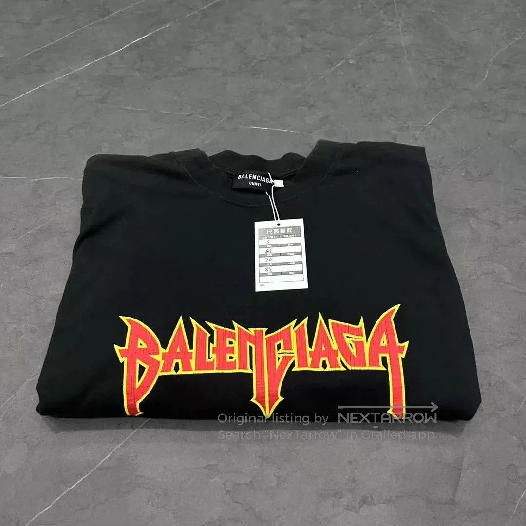 Balenciaga Balenciaga Rock Inkjet Flame Destruction Letter Logo Short Size US L / EU 52-54 / 3 - 4 Thumbnail