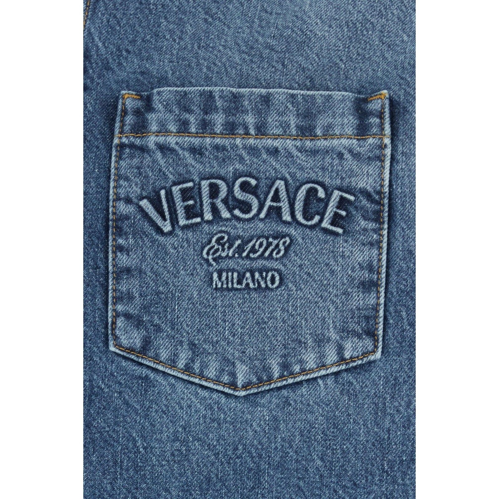 Versace VERSACE Denim Shirt New & Authentic (Men's size:52;) Size US L / EU 52-54 / 3 - 3 Thumbnail