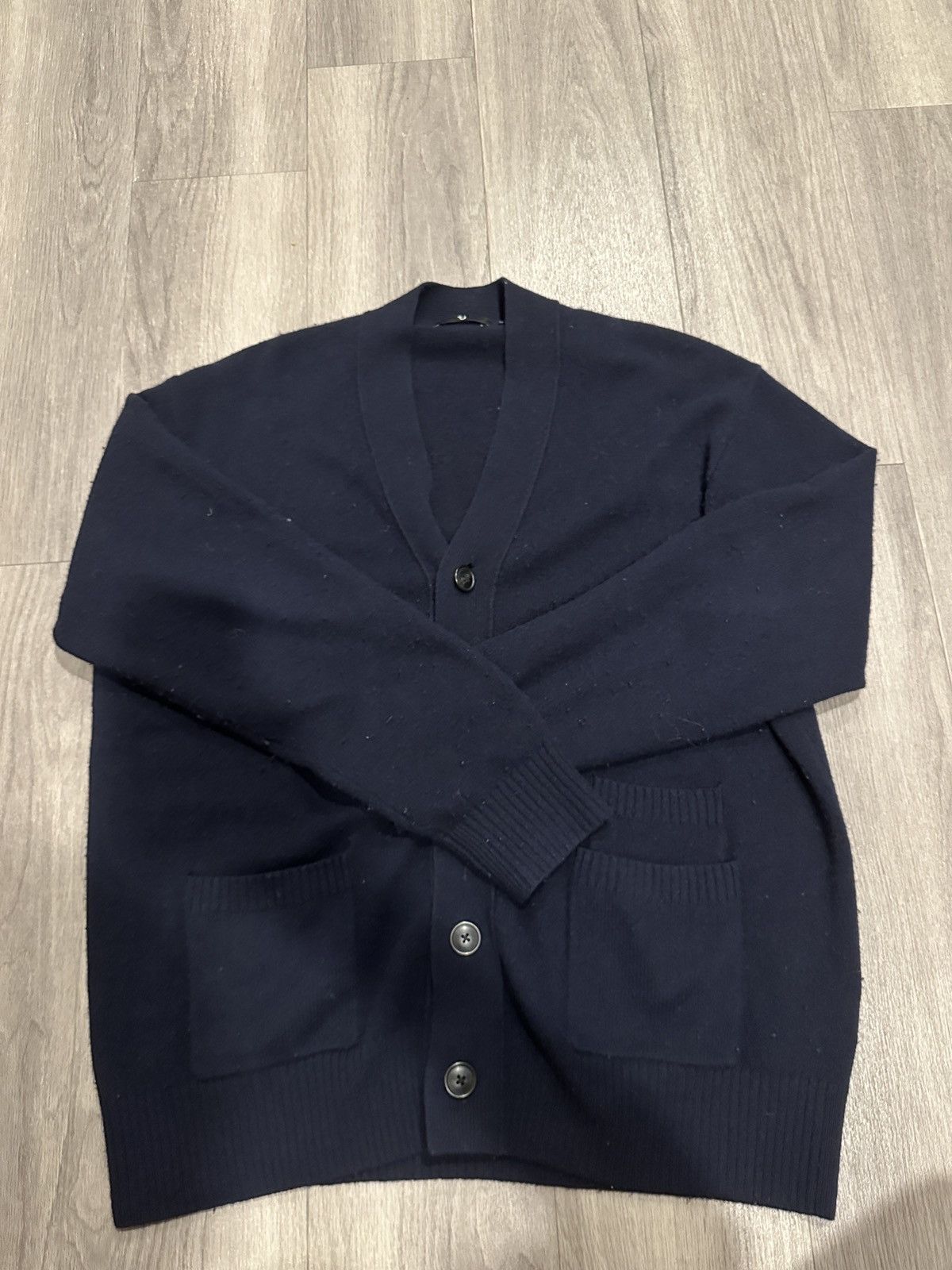 image of Jil Sander x Uniqlo +J Navy Cardigan, Men's (Size XL)