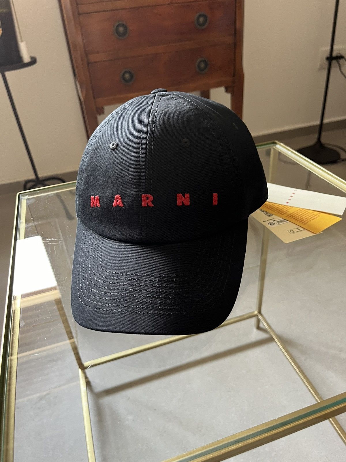 Marni MARNI cotton gabardine logo cap Size ONE SIZE - 2 Thumbnail