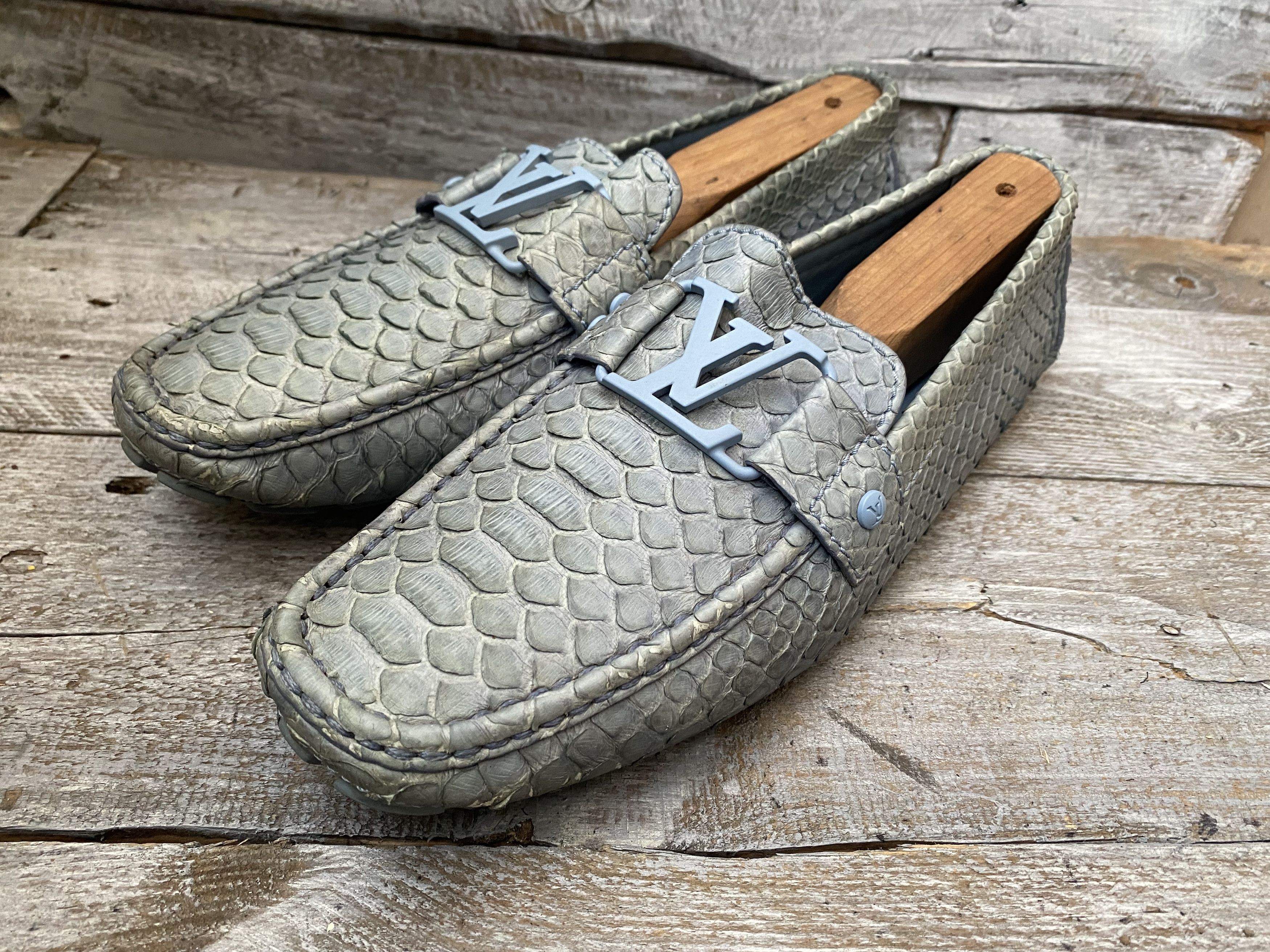 Designer × Louis Vuitton Louis vuitton monte carlo python moccasin leather loafers Size US 8 / EU 41 - 1 Thumbnail