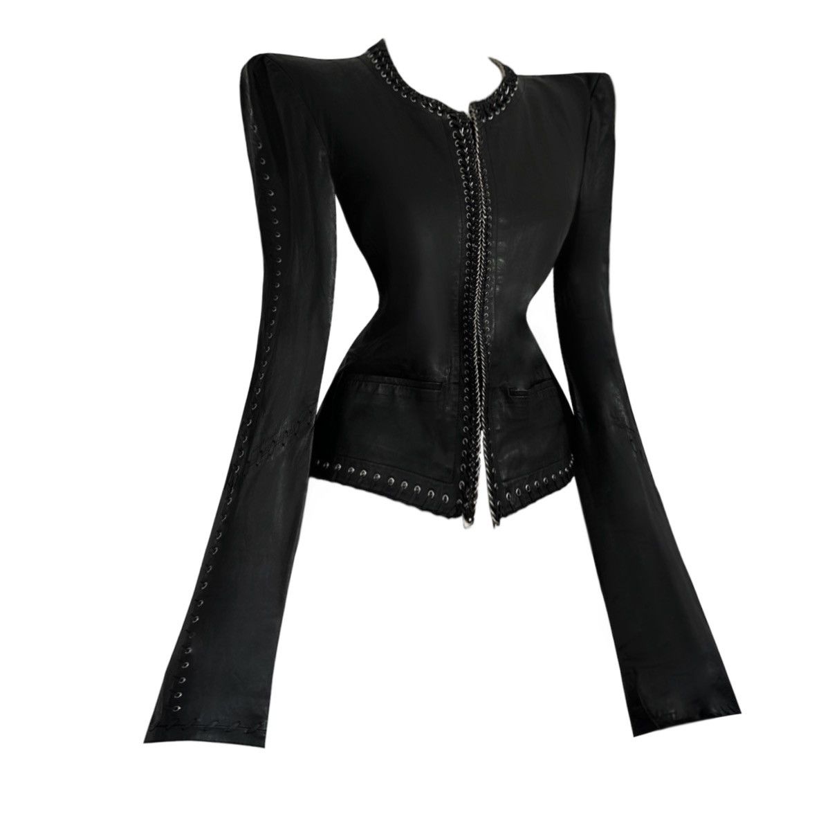 Roberto Cavalli Runway Roberto Cavalli archival leather jacket Size M / US 6-8 / IT 42-44 - 1 Thumbnail