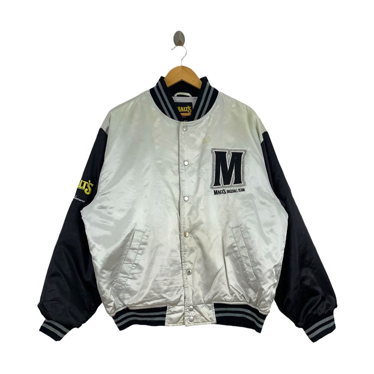 Japanese Brand × Vintage Vintage MALTS Suntory Baseball Team Japanese Varsity Jacket Size US L / EU 52-54 / 3 - 1 Thumbnail