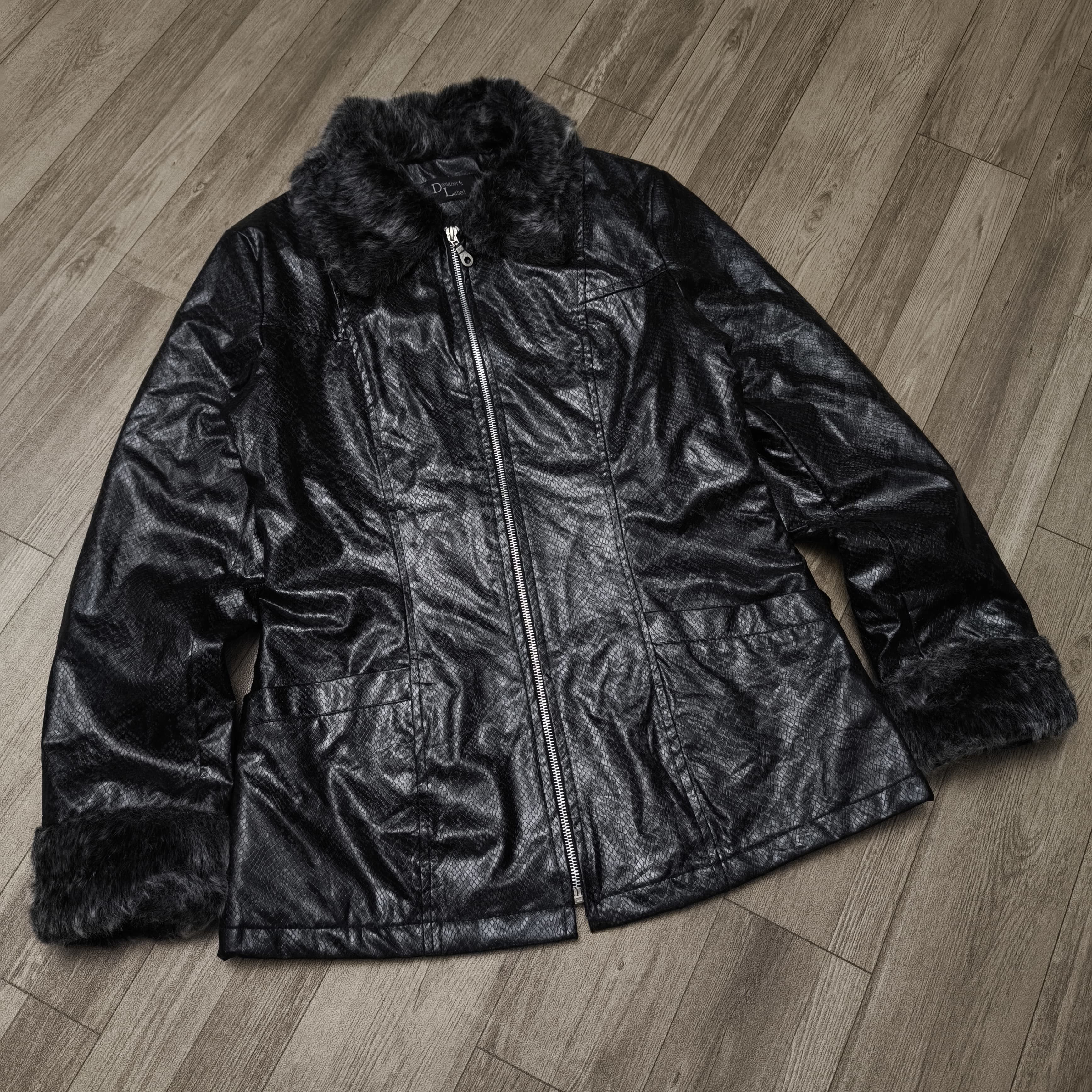 Tornado Mart Designer's Label Fur Collar Snake Pattern Jacket Size US M / EU 48-50 / 2 - 8 Thumbnail