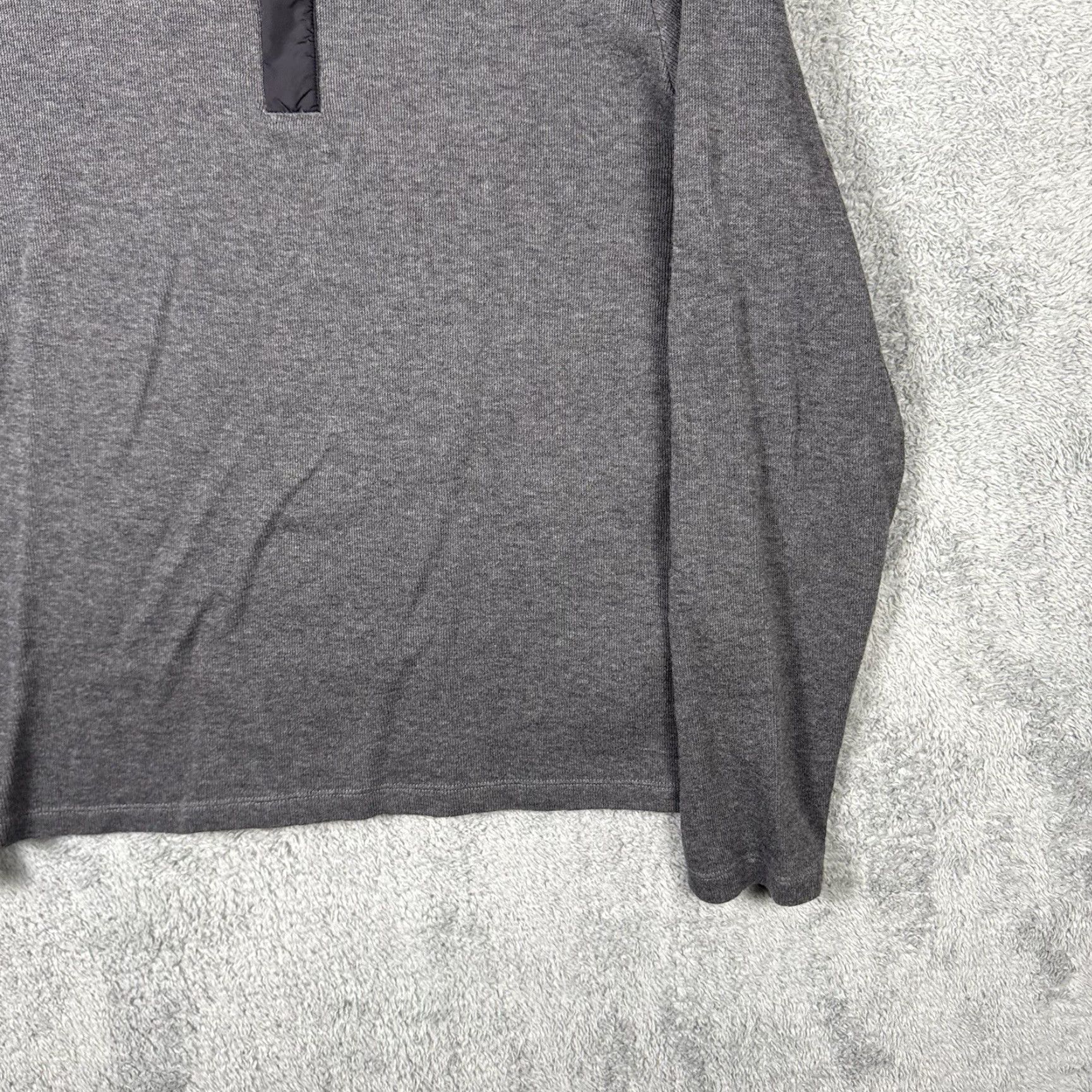 Hugo Boss HUGO BOSS Sweater Mens XL 1/4 Zip Pullover Tech Knit Cotton Regular Fit Gray | Logo Knit Wool? Size US XL / EU 56 / 4 - 4 Thumbnail