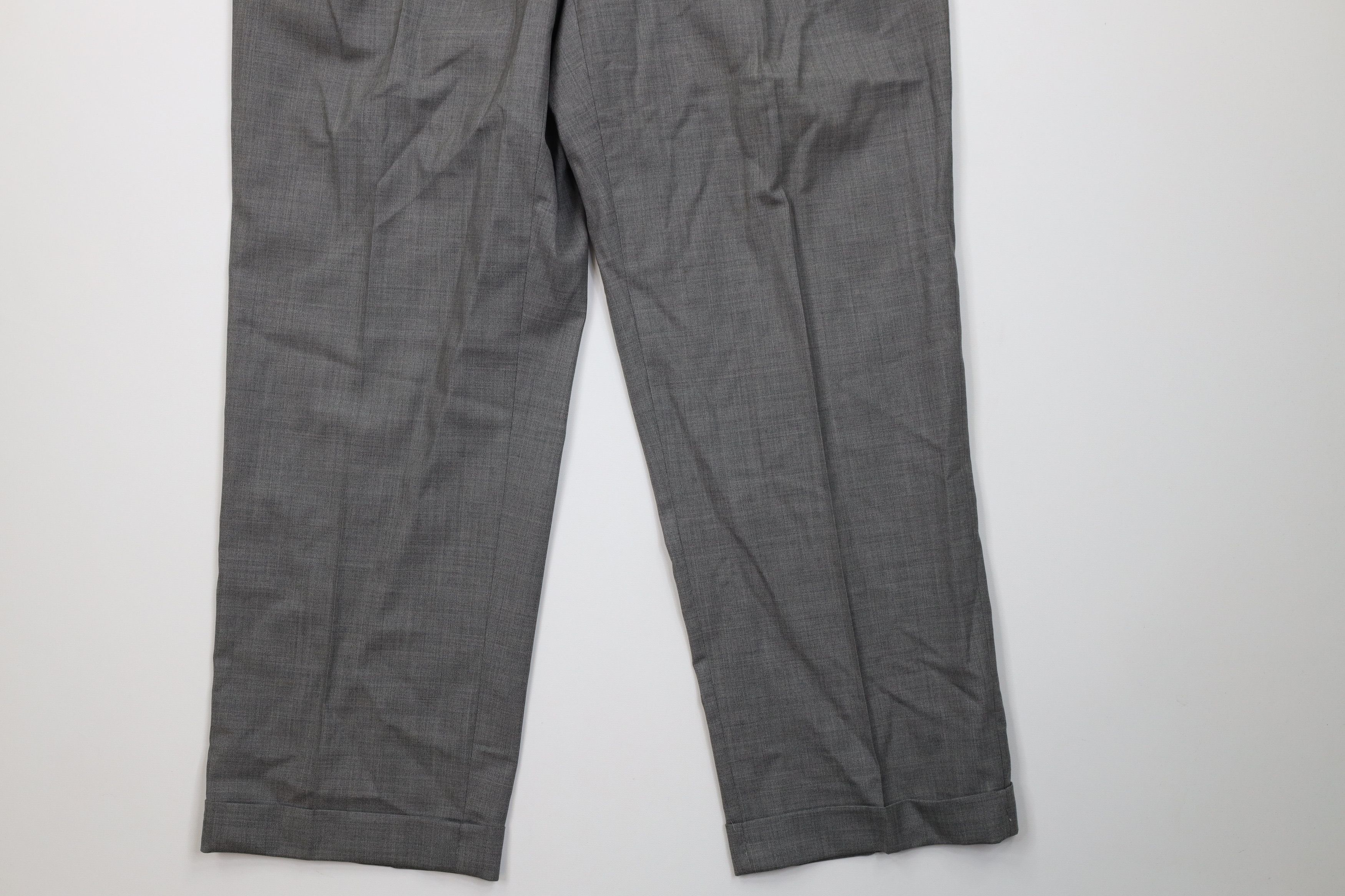 Ralph Lauren Vintage Ralph Lauren Wool Wide Leg Chino Pants Heather Gray Size US 34 / EU 50 - 4 Thumbnail