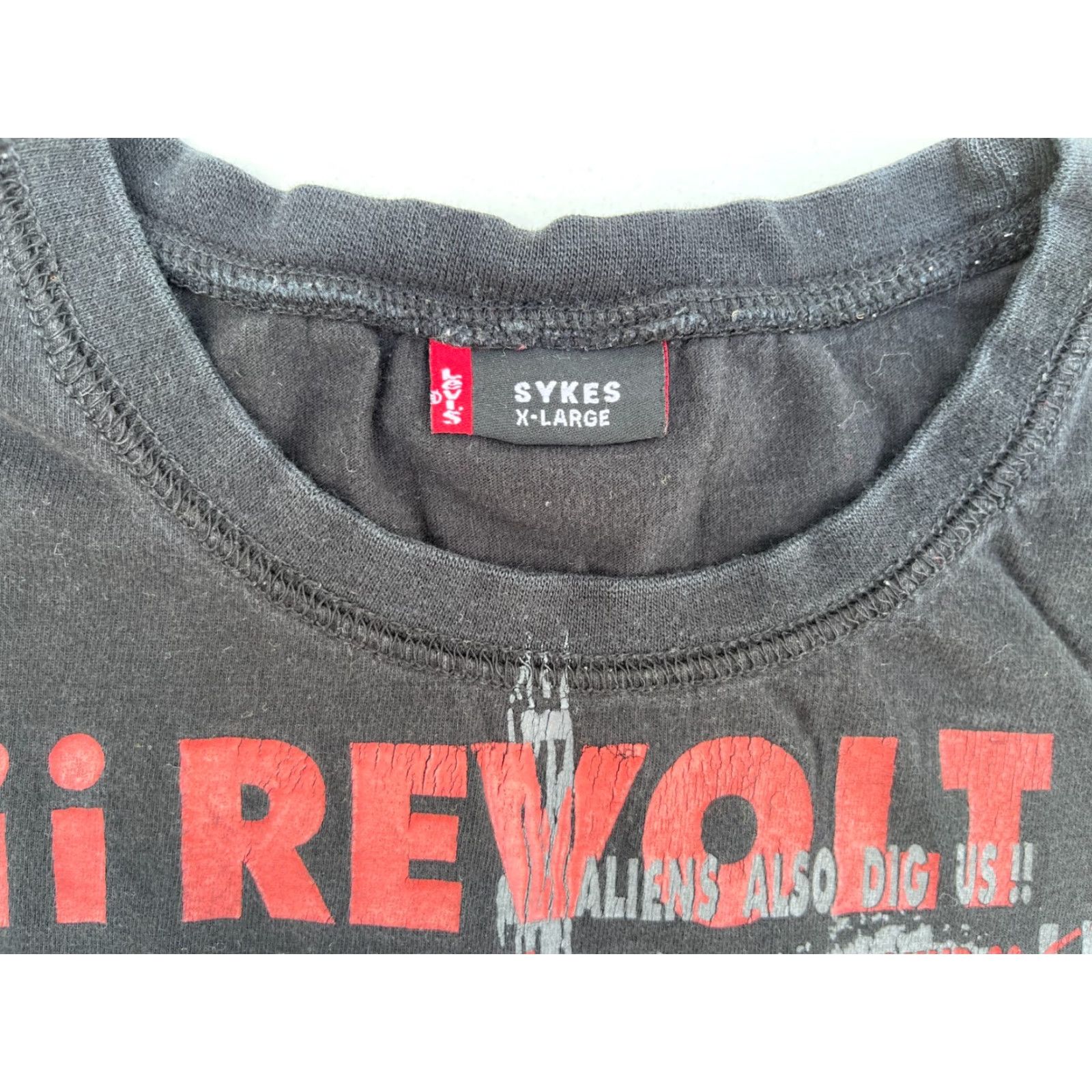 Levi's Levi's Sykes T-Shirt Men's Vintage 90s Double-Sided XL Black Crew Neck Short Sleeve Graphic** Size US XL / EU 56 / 4 - 7 Thumbnail