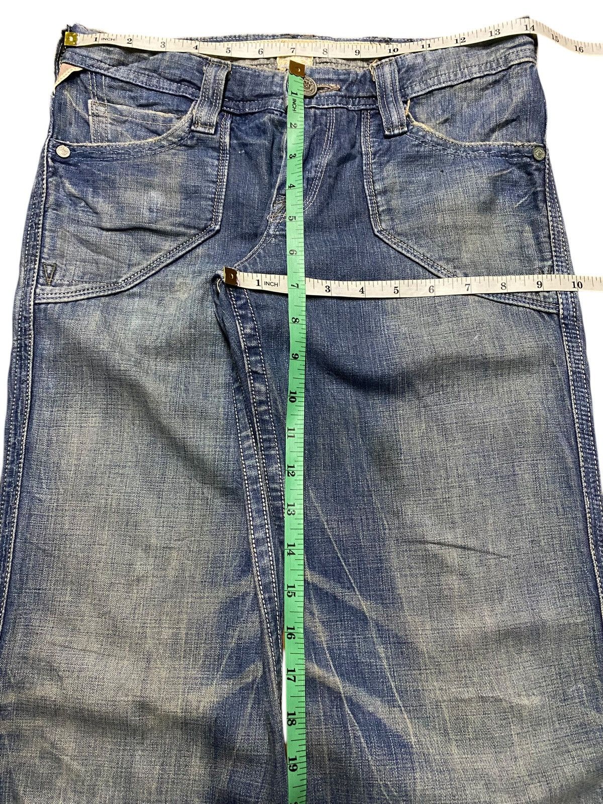 Japanese Brand Brappers Lady Vintage Union Made Faded Wash Flare Jeans Size 28" / US 6 / IT 42 - 9 Thumbnail