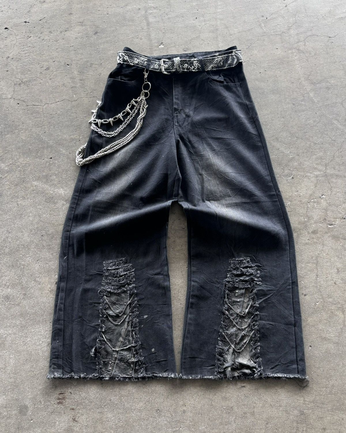 If Six Was Nine × Japanese Brand × Le Grande Bleu (L.G.B.) Ifsixwasnine Lgb Style Washed Blue Flared Denim Pants Size US 27 - 2 Thumbnail
