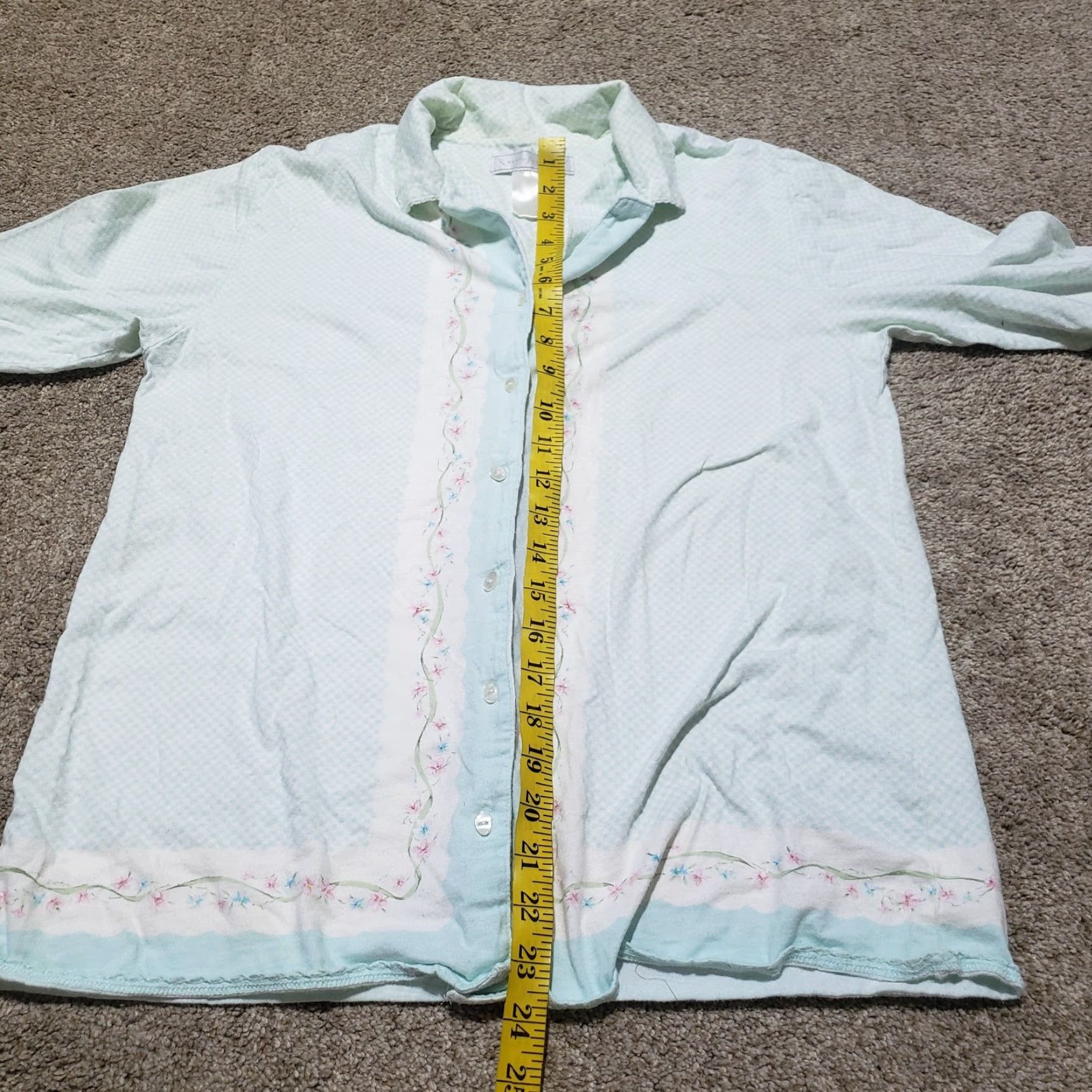 Vintage VINTAGE Earth Angels Women's Button-Up Shirt Long Sleeve Floral Blue M Size M / US 6-8 / IT 42-44 - 6 Thumbnail
