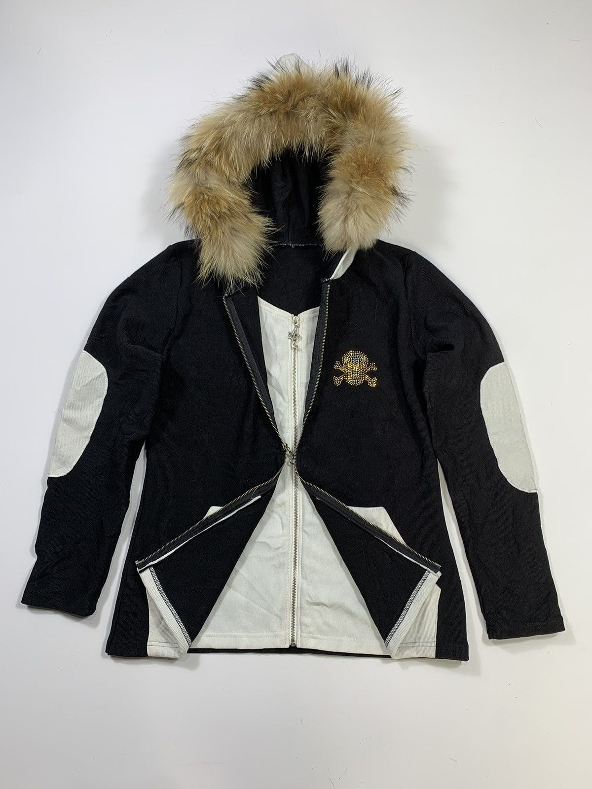 Beauty Beast × Hysteric Glamour × Japanese Brand Undefined Japan Faux Fur Hoodie Skull Double Layers Size US S / EU 44-46 / 1 - 1 Thumbnail