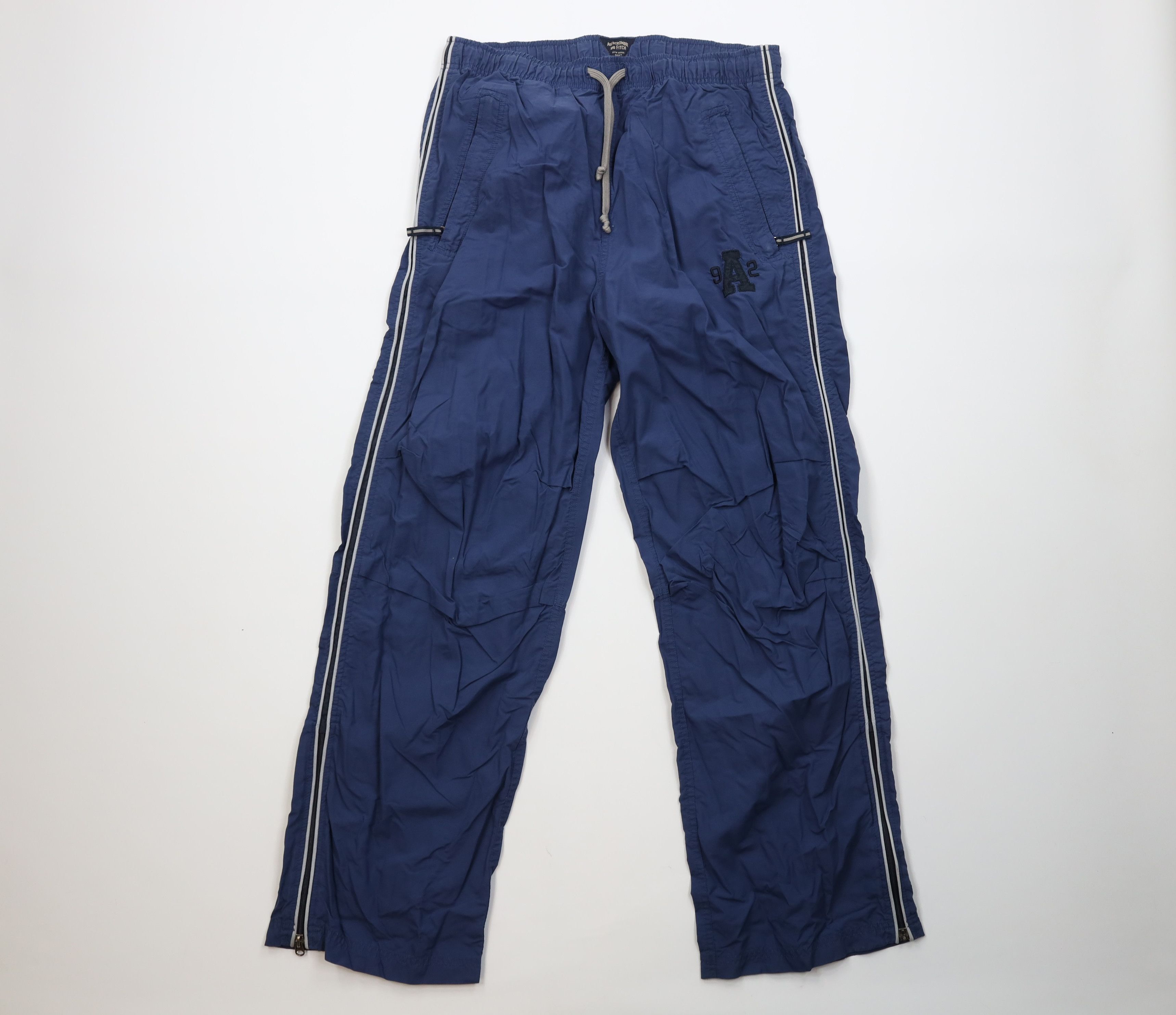 Abercrombie & Fitch Vintage 90s Y2K Abercrombie & Fitch Gym Wide Leg Pants Blue Size US 34 / EU 50 - 1 Thumbnail