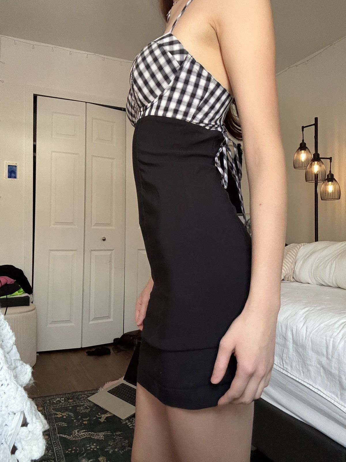 Guess Vintage Guess Plaid/Black Mini Dress Size S / US 4 / IT 40 - 2 Thumbnail