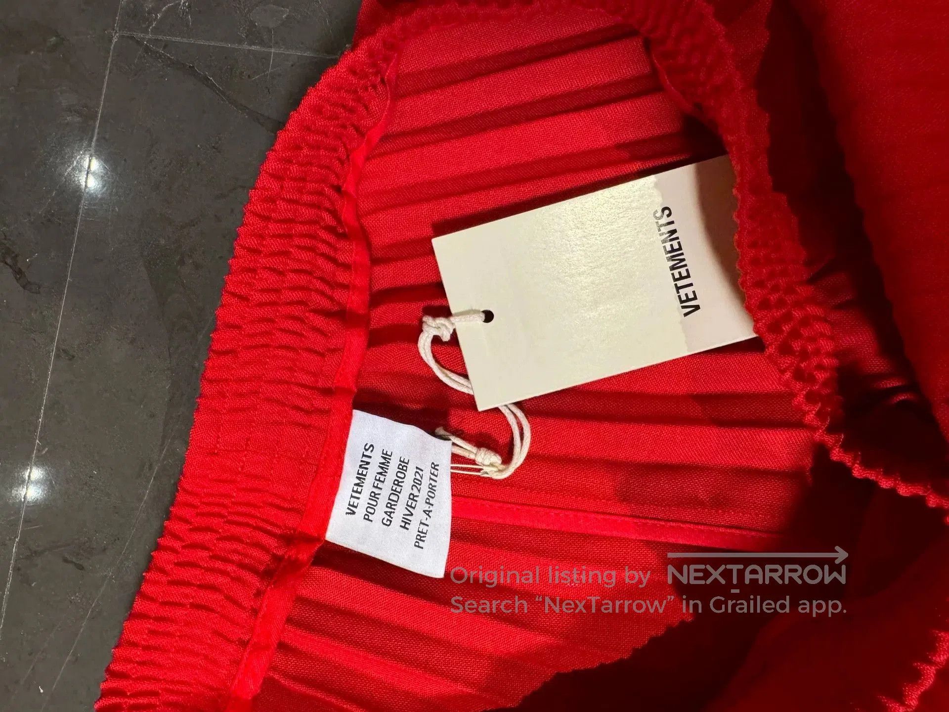 Vetements Vetements Red Pleated Skirt. Size US 26 / EU 42 - 4 Thumbnail