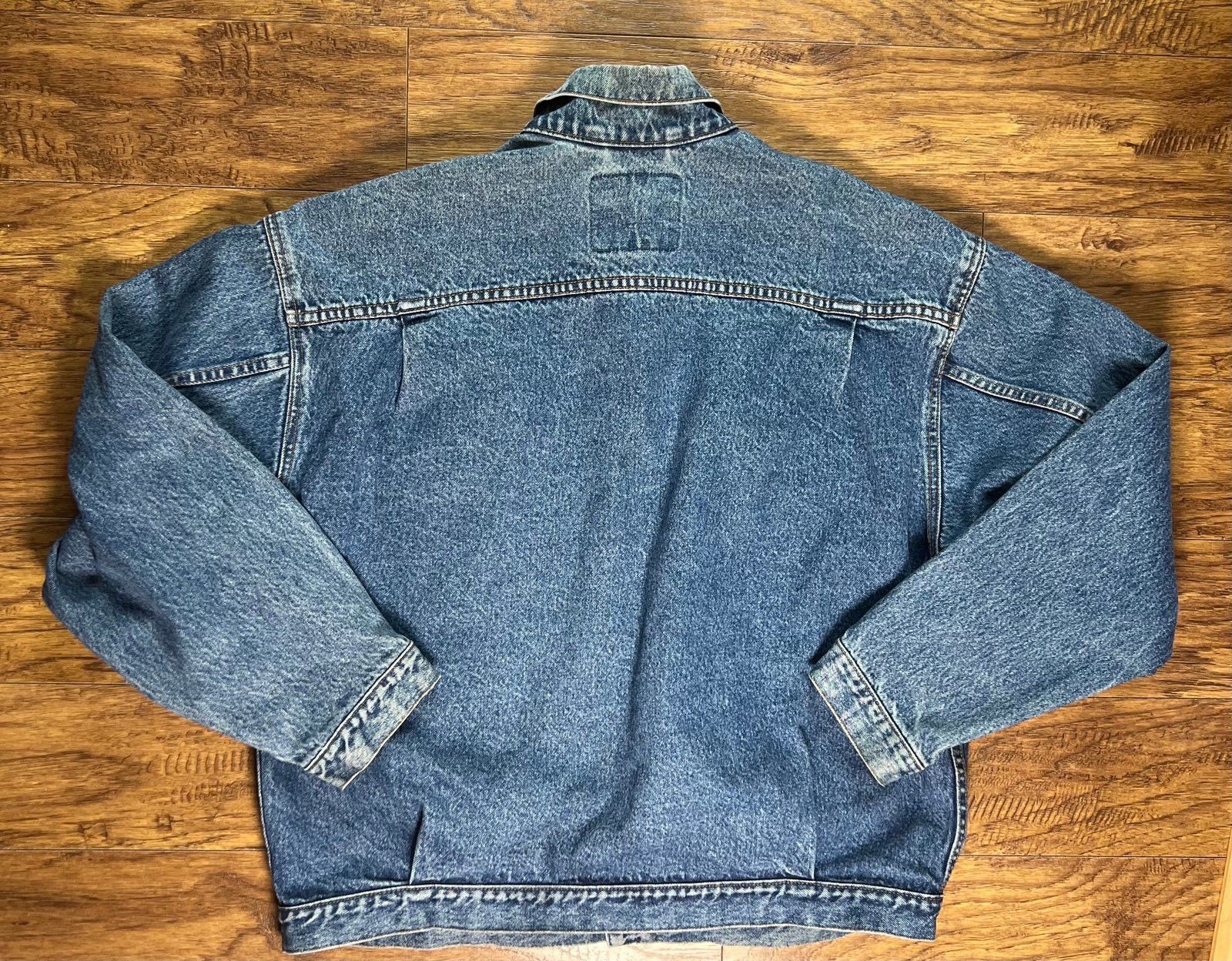 Levi's Vtg 80s Orange Tab Levis Blue Denim Trucker Jacket Large Size US L / EU 52-54 / 3 - 2 Thumbnail