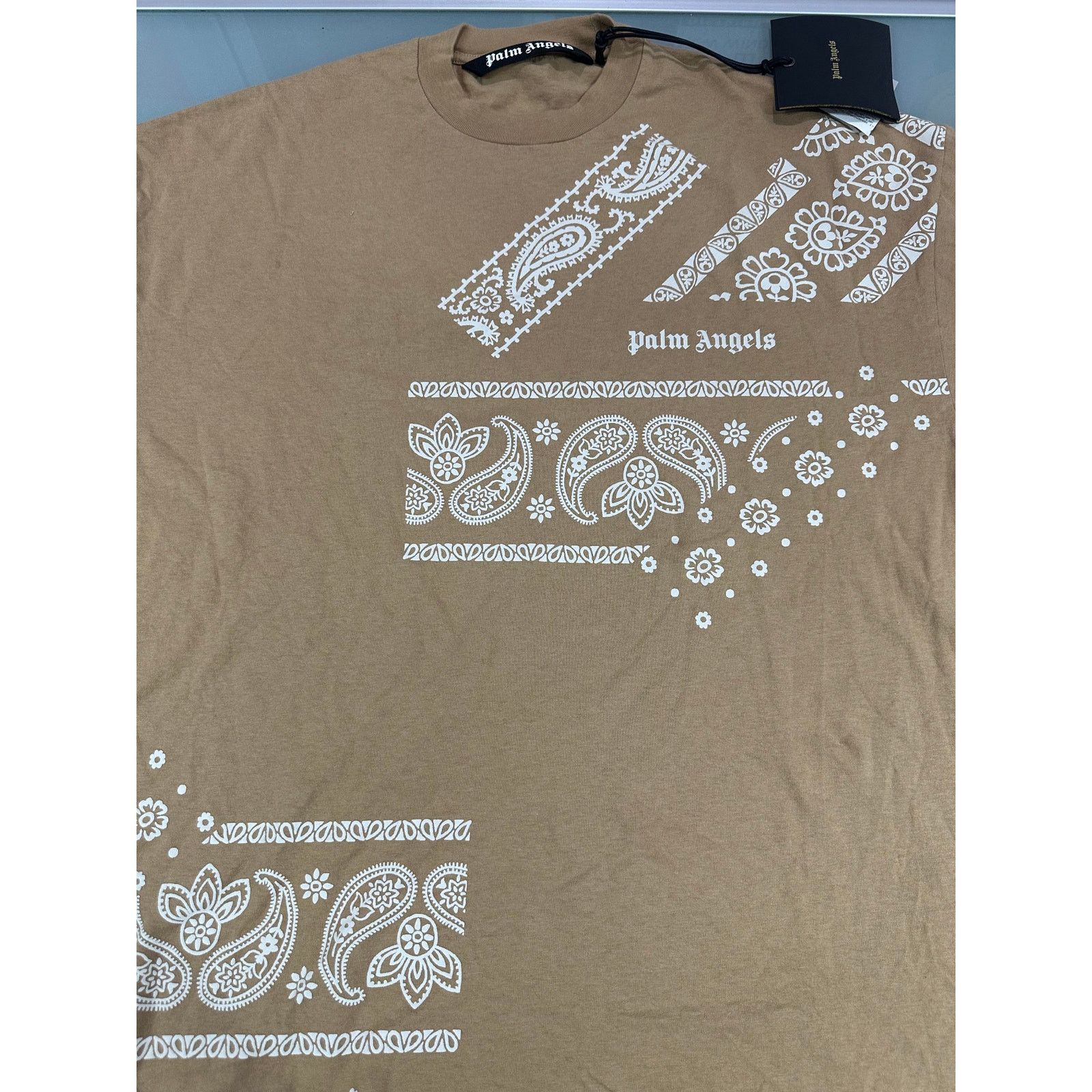 Palm Angels Oversized Bandana Logo Tee (Sm)