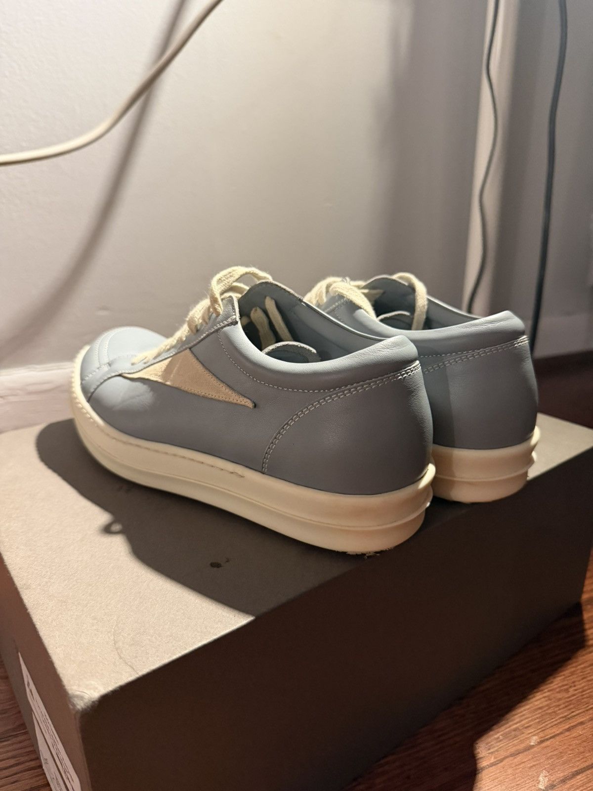 Rick Owens Porterville Leather Vintage Sneaks “Pale Blue” Rick Owens Size US 7 / EU 40 - 3 Thumbnail