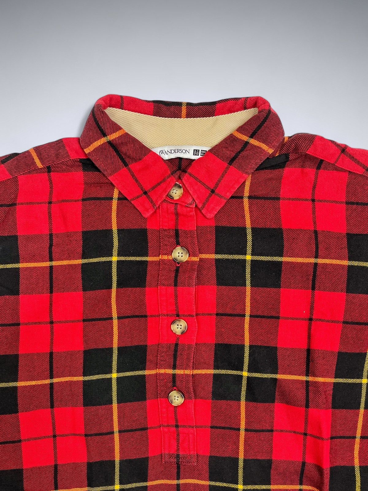 JW Anderson × Uniqlo Uniqlo x JW Anderson Half Button Plaid Flannel Size US L / EU 52-54 / 3 - 2 Thumbnail