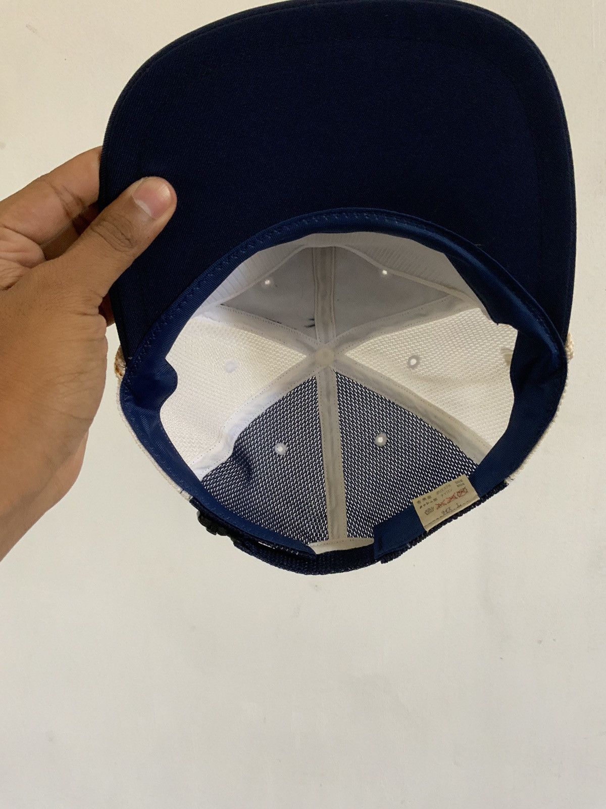 Japanese Brand Vintage Indigo K.H.B.H Trucker Hat Size ONE SIZE - 8 Thumbnail