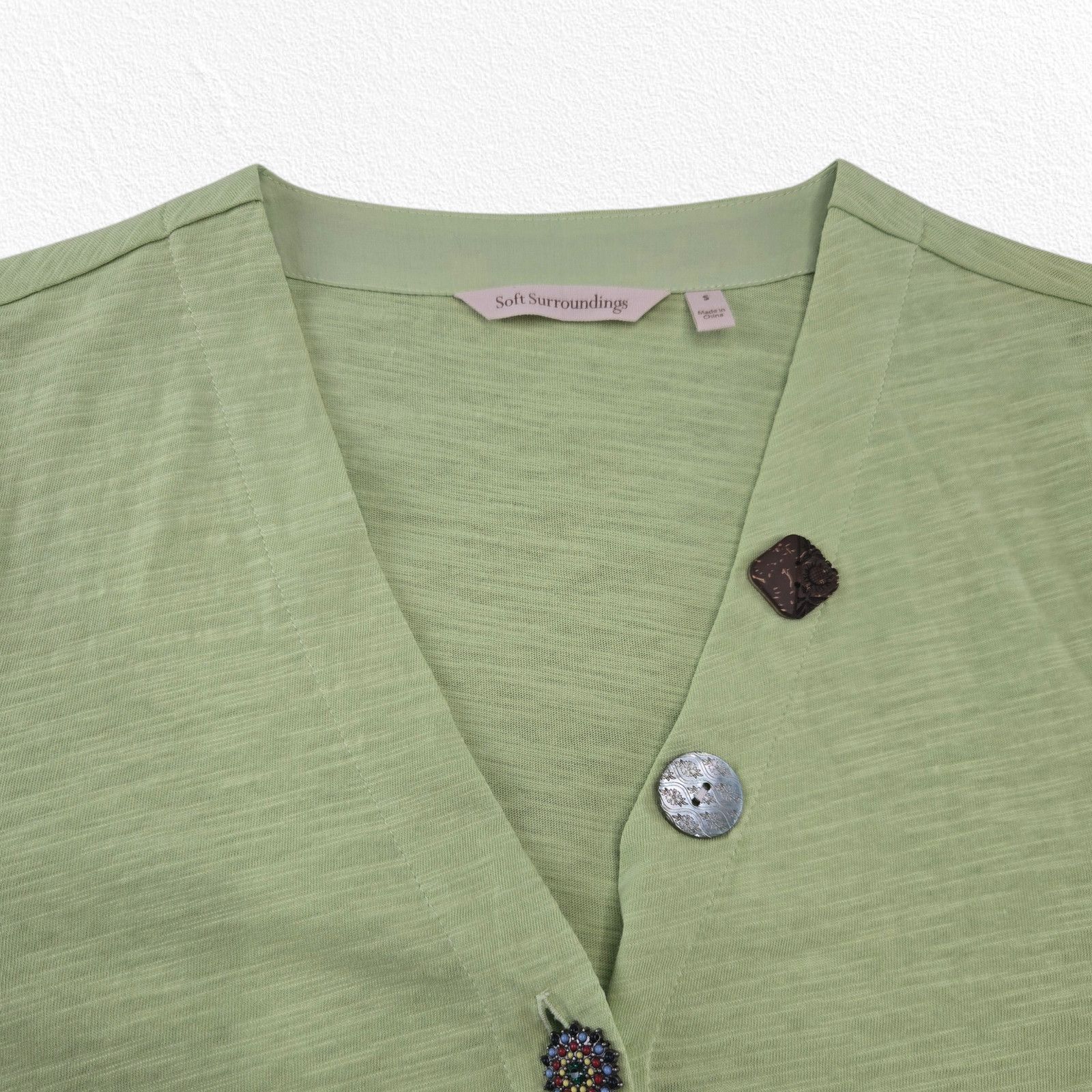 Other Green Button Front Lightweight Cardigan Size Small Size S / US 4 / IT 40 - 3 Thumbnail