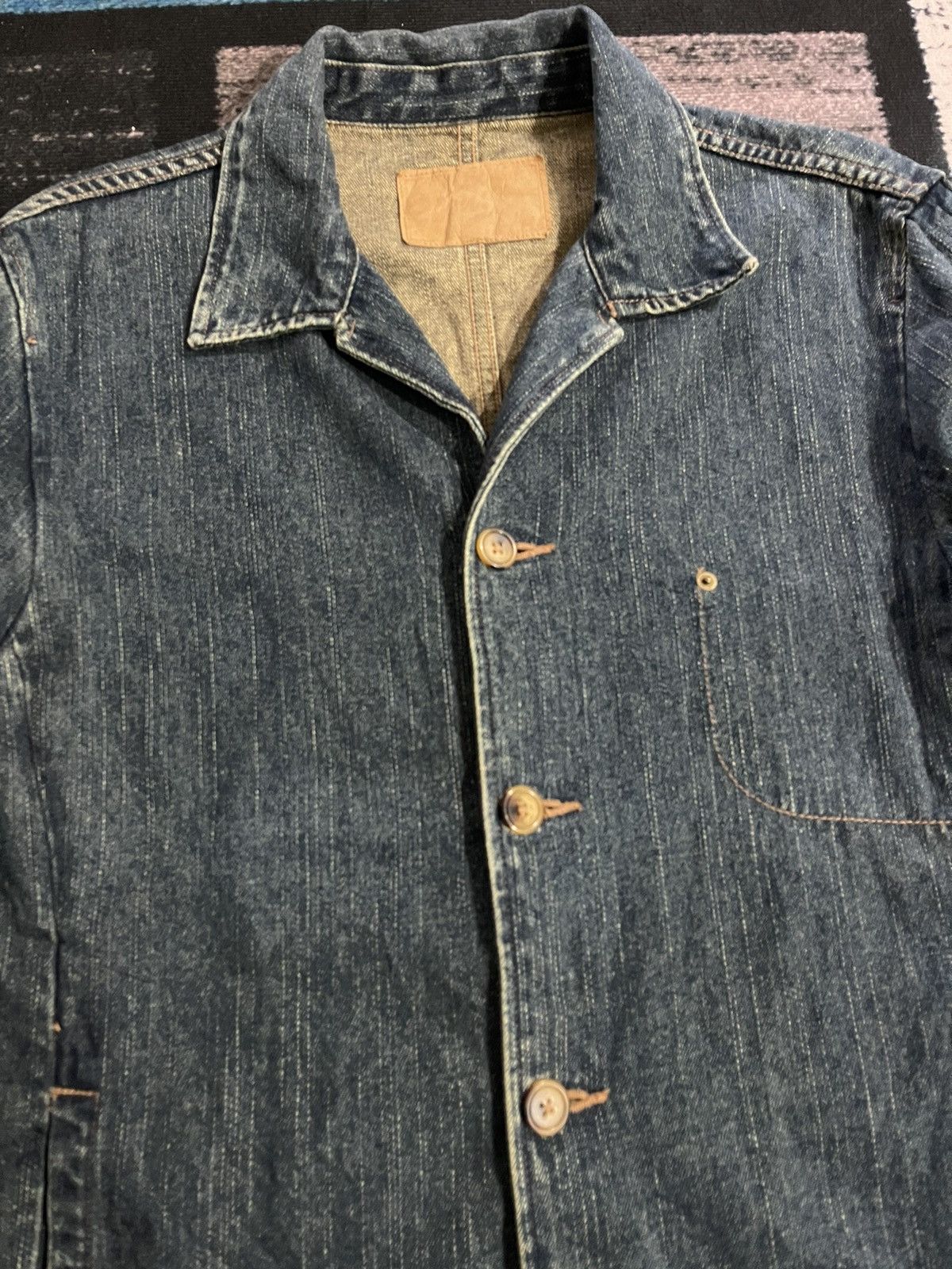 Vintage VINTAGE HIKORY CHORE DENIM JACKET Size US L / EU 52-54 / 3 - 6 Thumbnail