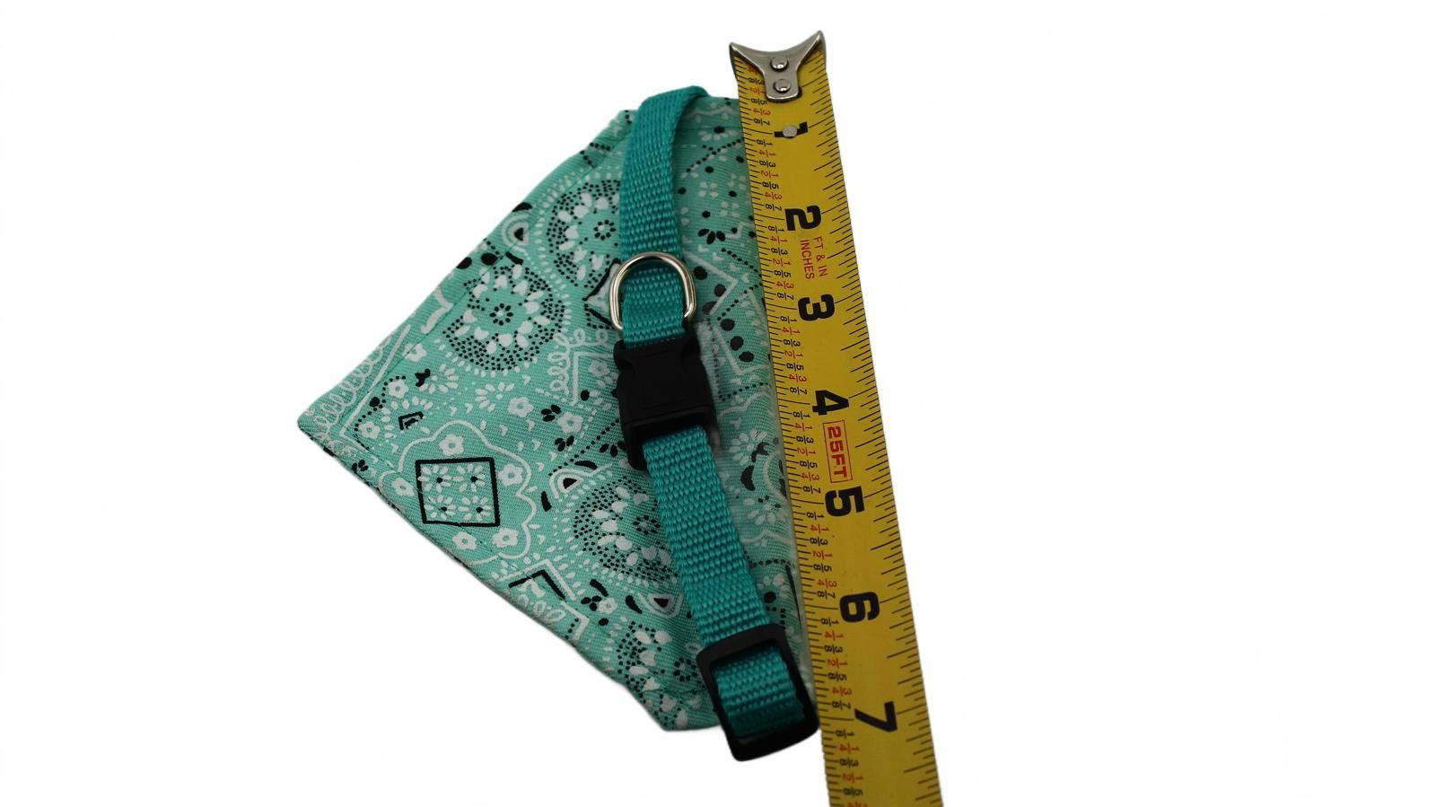Designer Teal pet bandana -New Size ONE SIZE - 3 Thumbnail