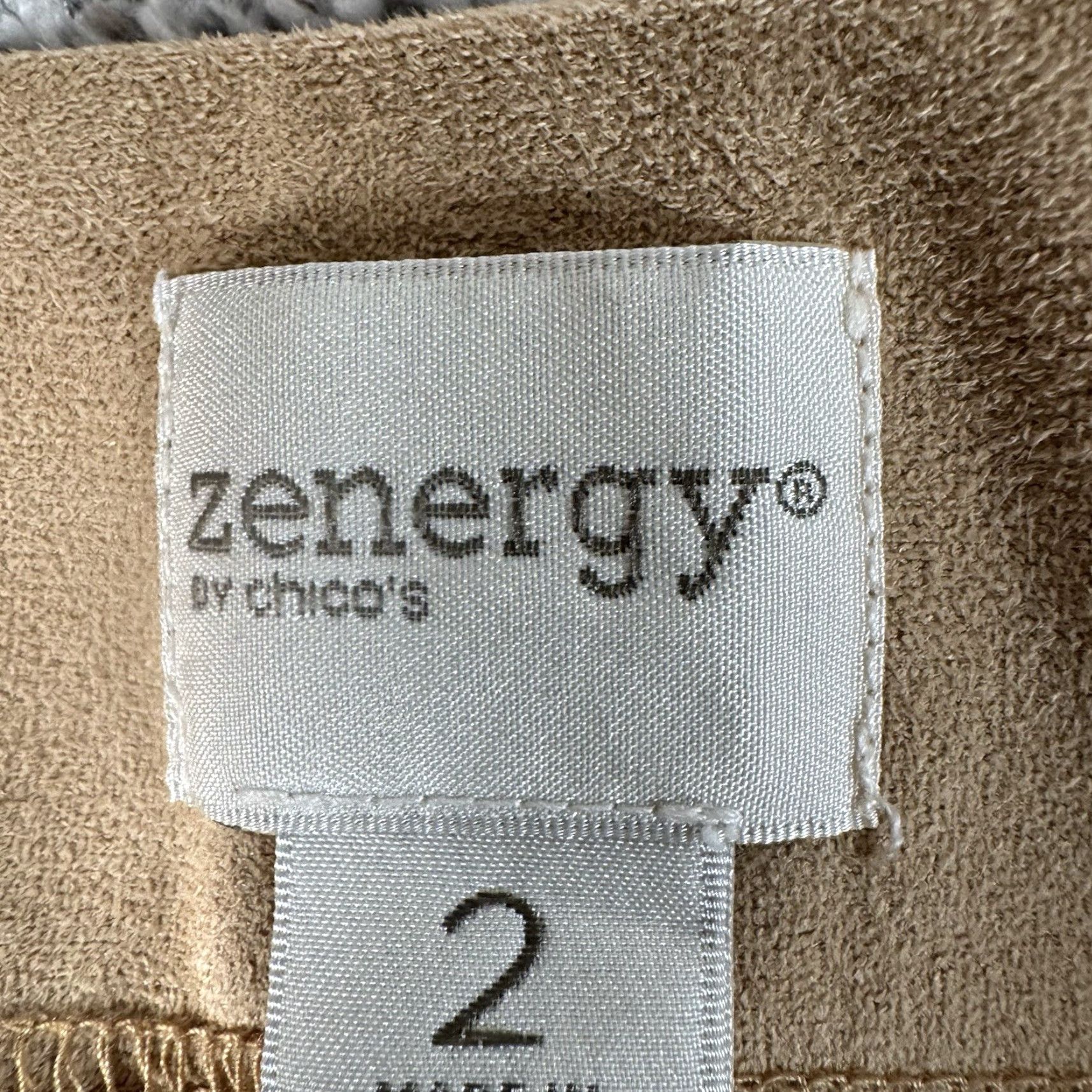 Vintage Zenergy by Chico's Ankle Pants Women Size 2 Beige Knit Solid Office Casual Minimalist Capsule Ponte Knit Size 26" / US 2 / IT 38 - 6 Thumbnail