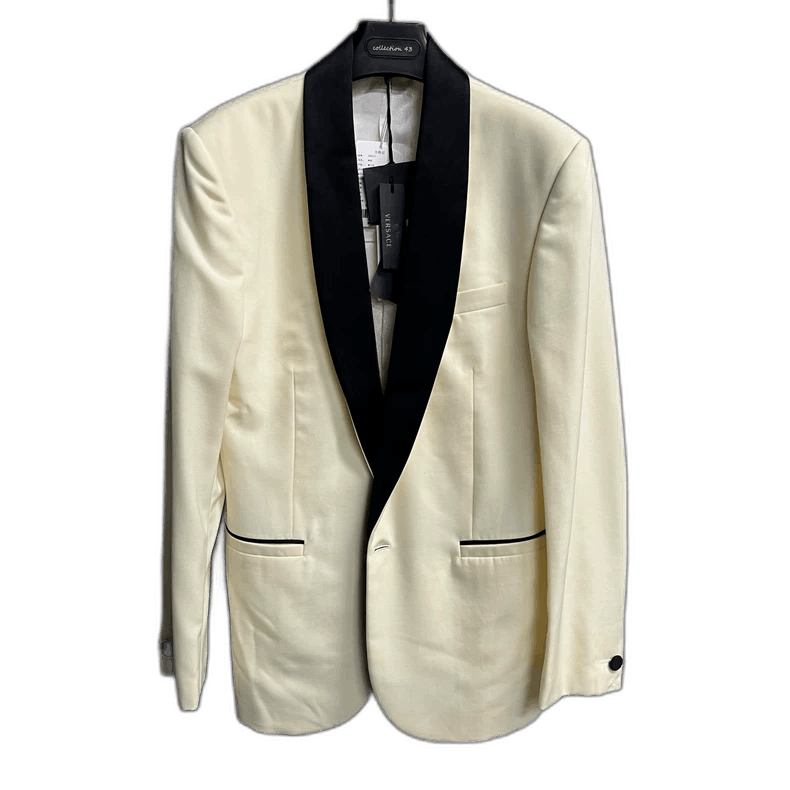 Versace Versace White Black Color Block Tuxedo Jacket-yf Size US L / EU 52-54 / 3 - 1 Thumbnail