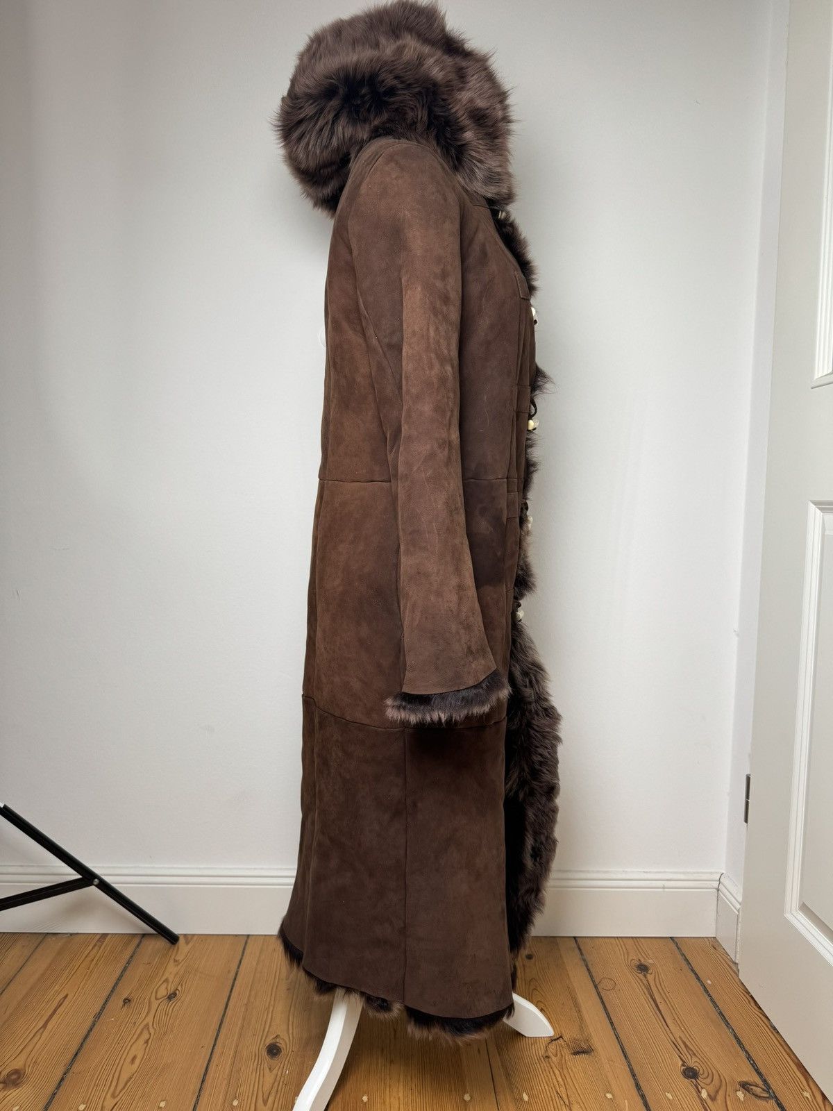 Bottega Veneta Vintage Bottega Veneta Leather Fur Coat 40/L Size L / US 10 / IT 46 - 3 Thumbnail