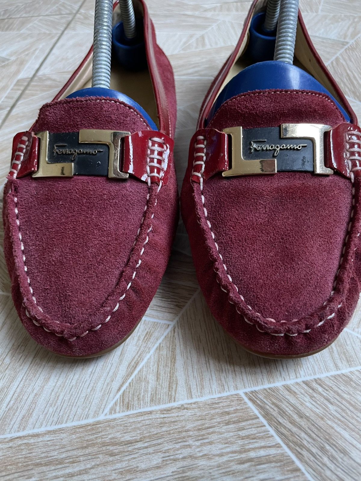 Salvatore Ferragamo Salvatore Ferragamo Parigi Suede Gancini Bit Driving Loafers Size US 8.5 / EU 41-42 - 4 Thumbnail