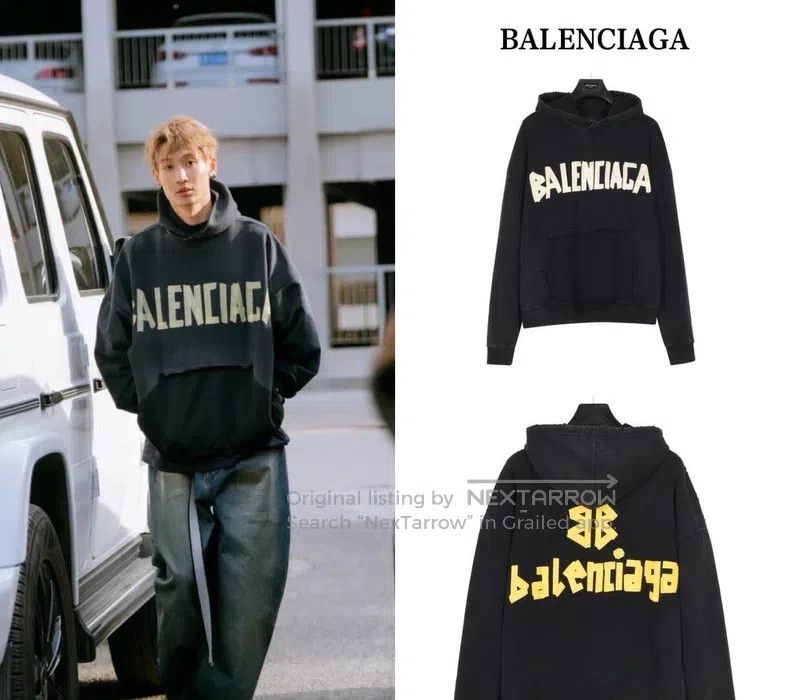 Balenciaga Balenciaga Distressed tape sweatshirt Size US L / EU 52-54 / 3 - 6 Thumbnail