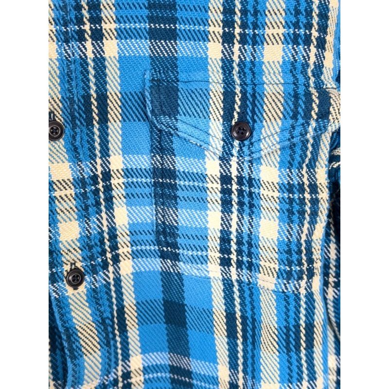 Outerknown Outerknown Blue Plaid Organic Cotton Flannel Shirt, Size L Size US L / EU 52-54 / 3 - 3 Thumbnail