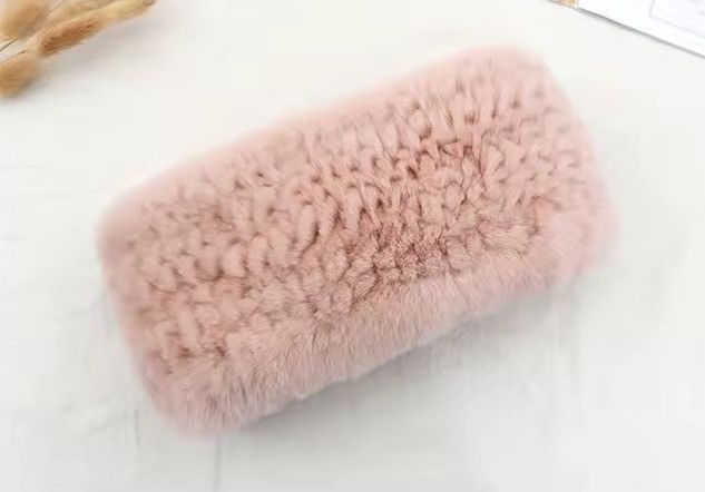 Japanese Brand fur knitted elastic headband Size ONE SIZE - 3 Thumbnail