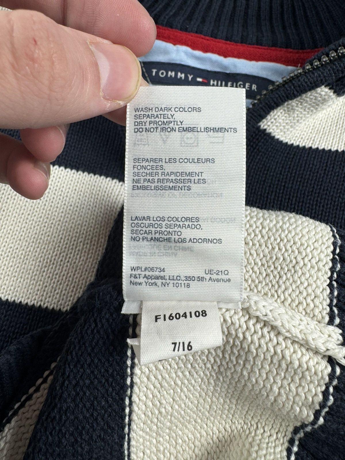 Tommy Hilfiger Tommy Hilfiger USA Striped 1/3 1/4 Varsity Sweater Pullover Size US M / EU 48-50 / 2 - 14 Thumbnail