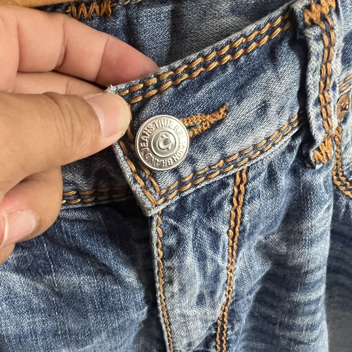 True Religion True Religion Cut-Off Short Denim Jeans Size US 36 / EU 52 - 3 Thumbnail