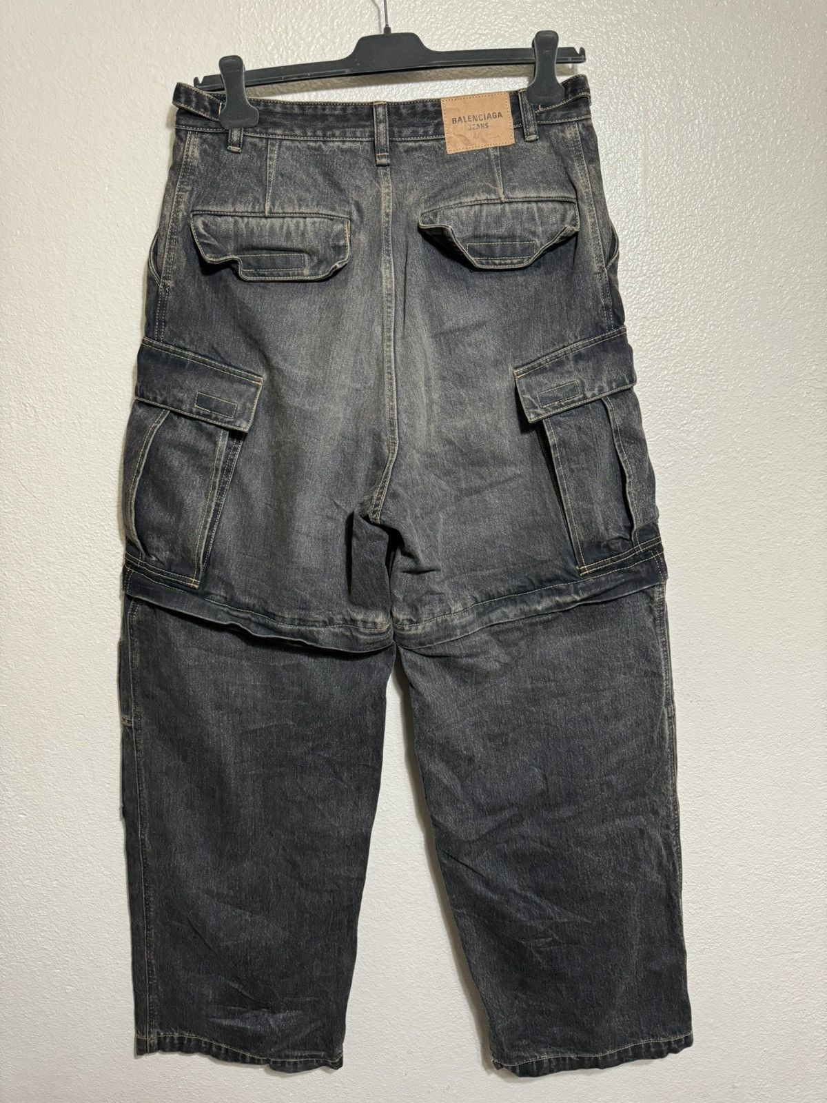 Balenciaga SS24 Balenciaga Japanese Denim Cargo Pants Size US 31 - 3 Thumbnail