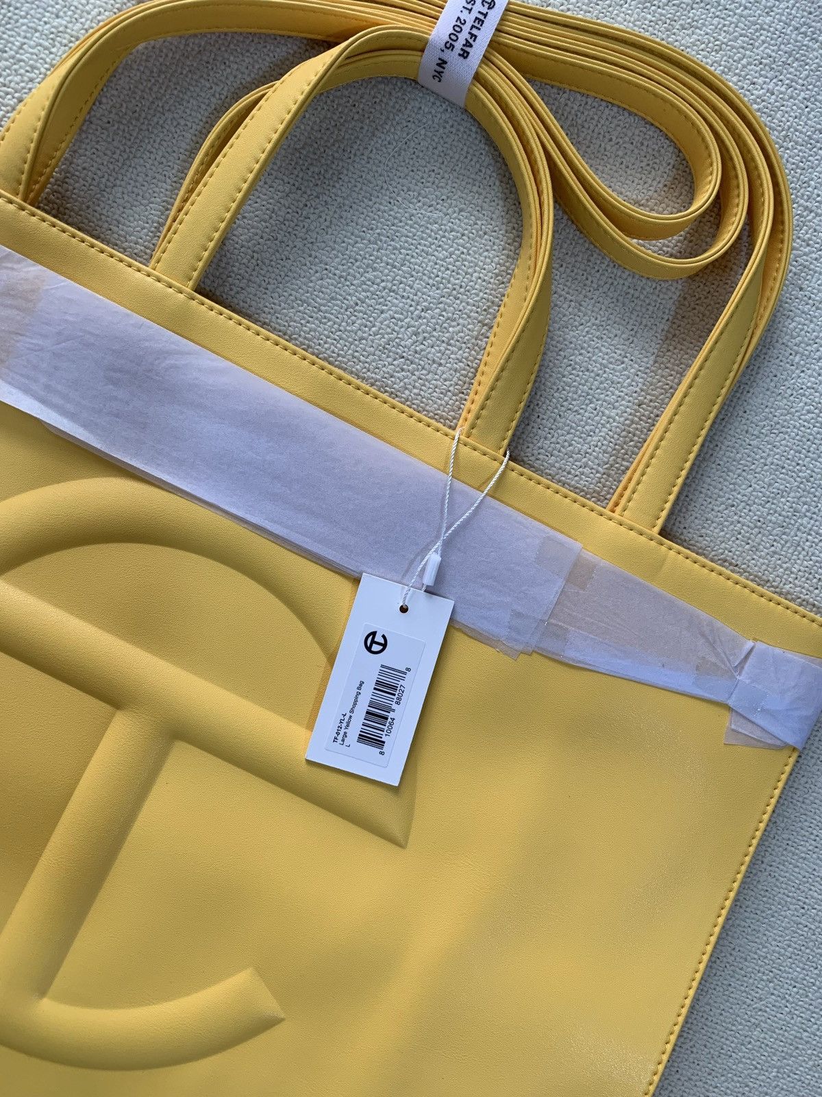 Telfar Telfar Large Yellow Shopping Bag Size ONE SIZE - 2 Thumbnail