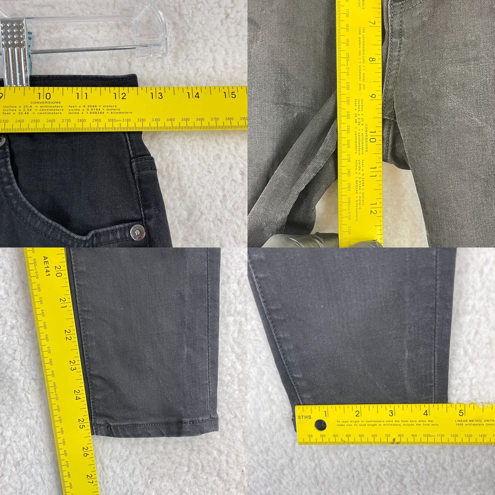 Veronica Beard VERONICA BEARD Debbie Skinny High-Rise Jeans Womens Size 25 Black Denim Mid-Rise Jeans Size 42" / US 20 - 8 Thumbnail