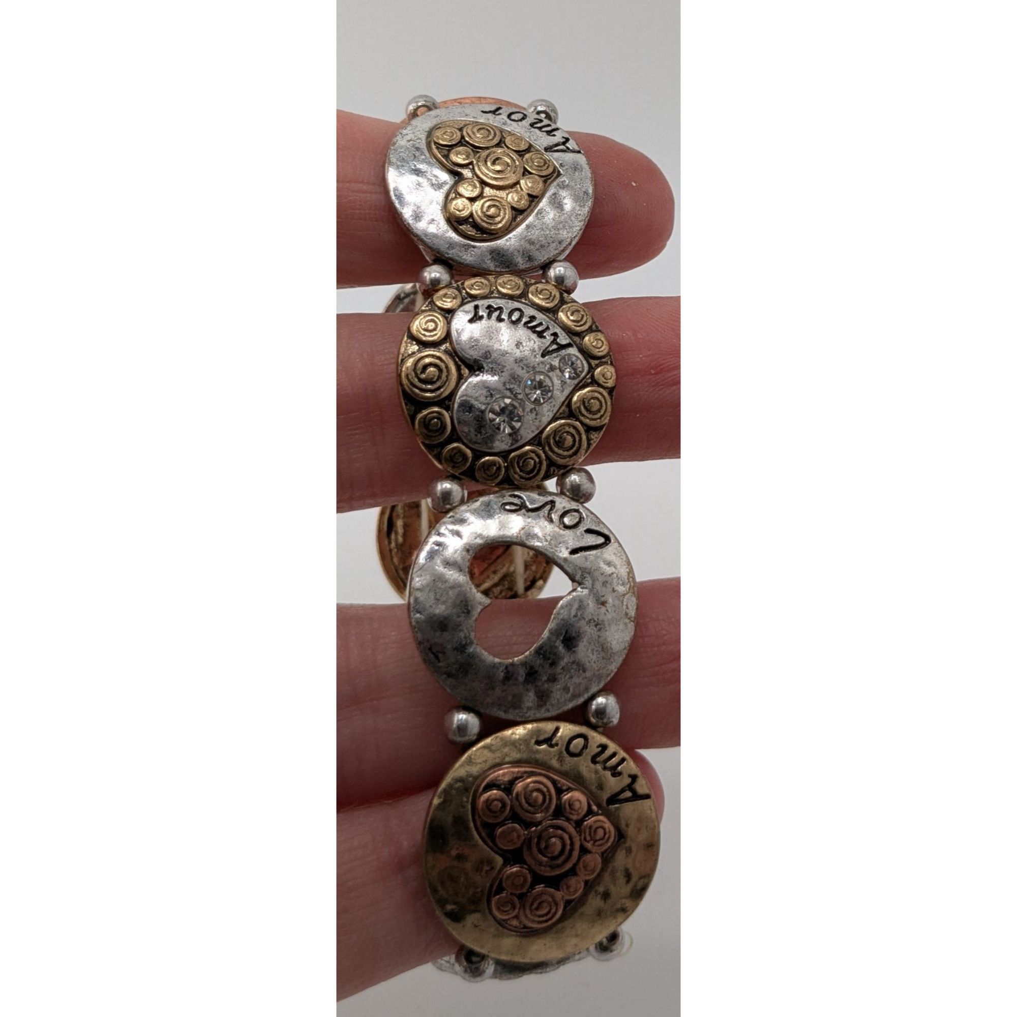 Other Rustic Love & Amour Multicolor Stretch Bracelet Heart Size ONE SIZE - 6 Thumbnail