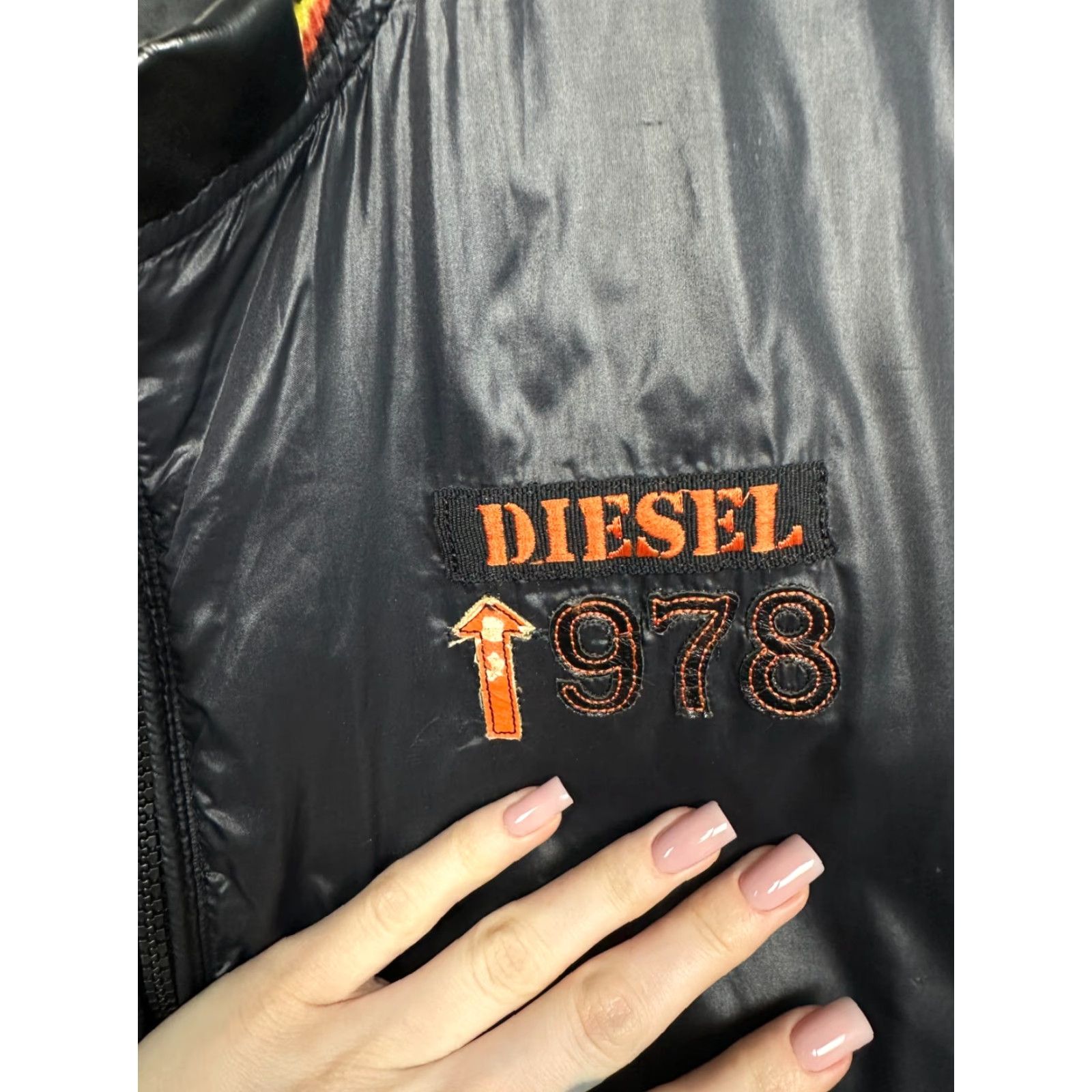 Diesel Diesel Jacket Mens Nylon Vintage L Black Logo Windbreaker Size US L / EU 52-54 / 3 - 3 Thumbnail