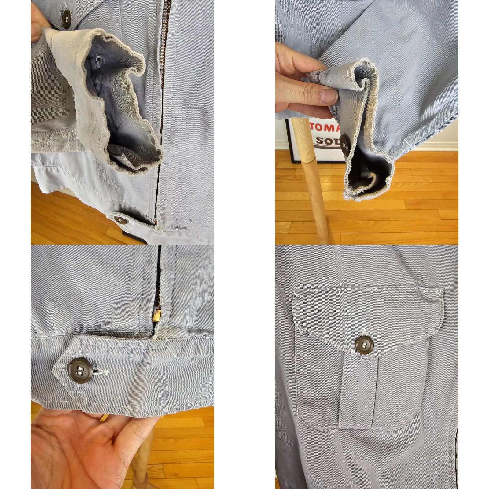 Vintage VINTAGE Hercules KHAKI MILITARY MECHANIC WORK JACKET SZ L LARGE Cotton Bomber Jacket Men 50's 20 INCH 23 INCH 23 INCH 22 INCH Size US L / EU 52-54 / 3 - 8 Thumbnail