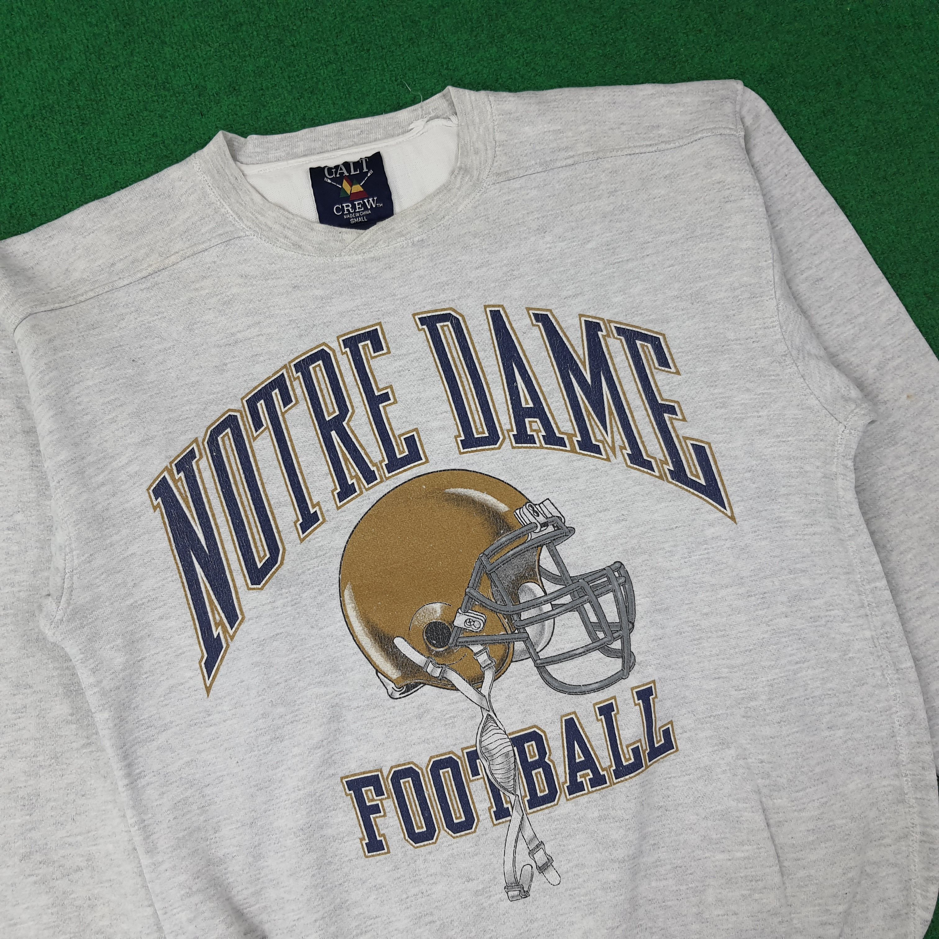 Galt Crew Vintage Notre Dame America Football NFL Sweatshirt C256N14 Size US M / EU 48-50 / 2 - 2 Thumbnail