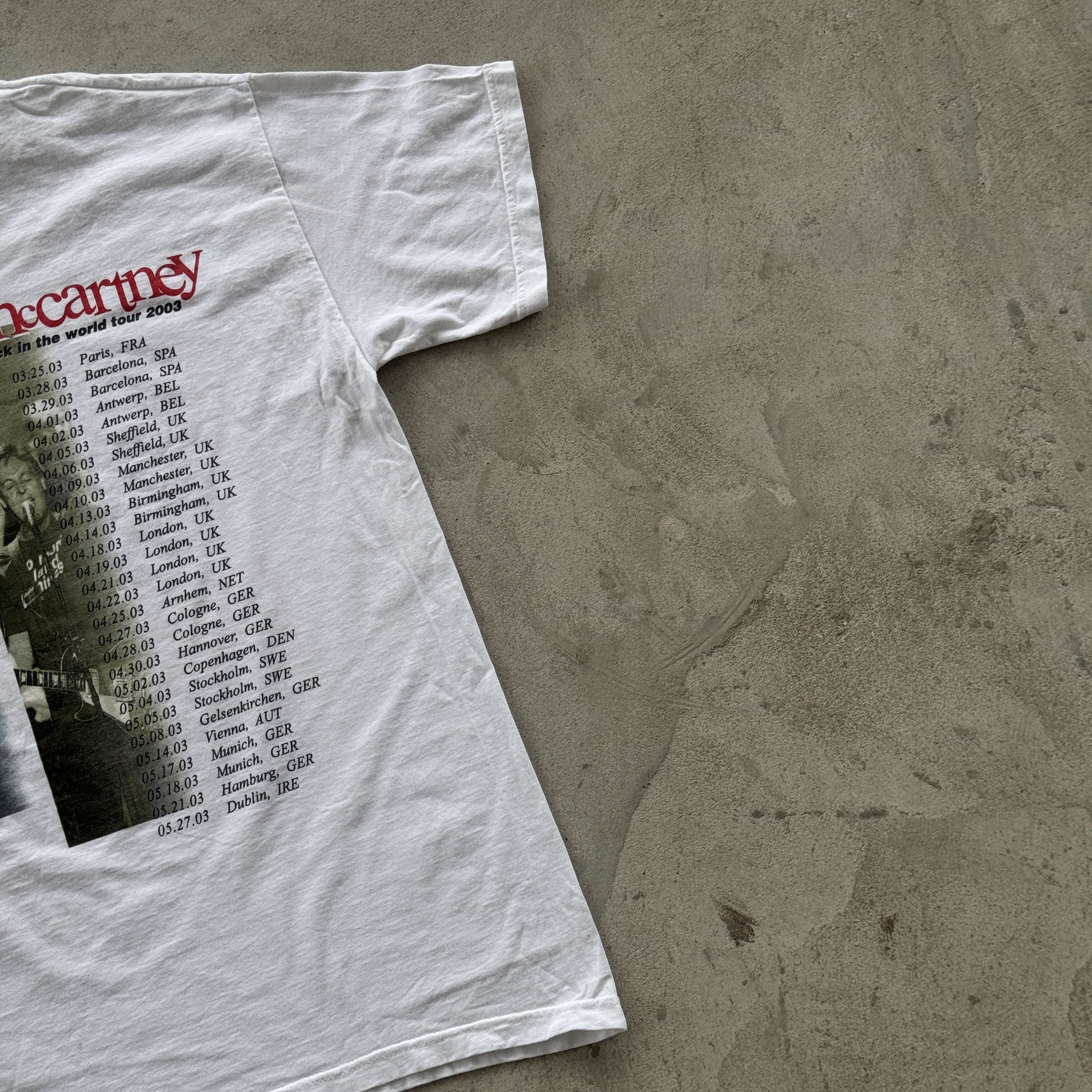 Band Tees Paul McCartney 2003 Back In The World Tour Tee M Size US M / EU 48-50 / 2 - 6 Thumbnail