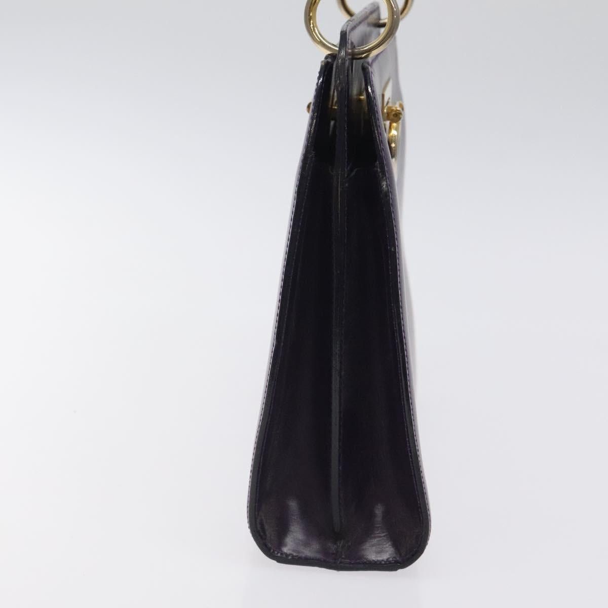 Celine CELINE Hand Bag Leather Purple Gold Size ONE SIZE - 4 Thumbnail
