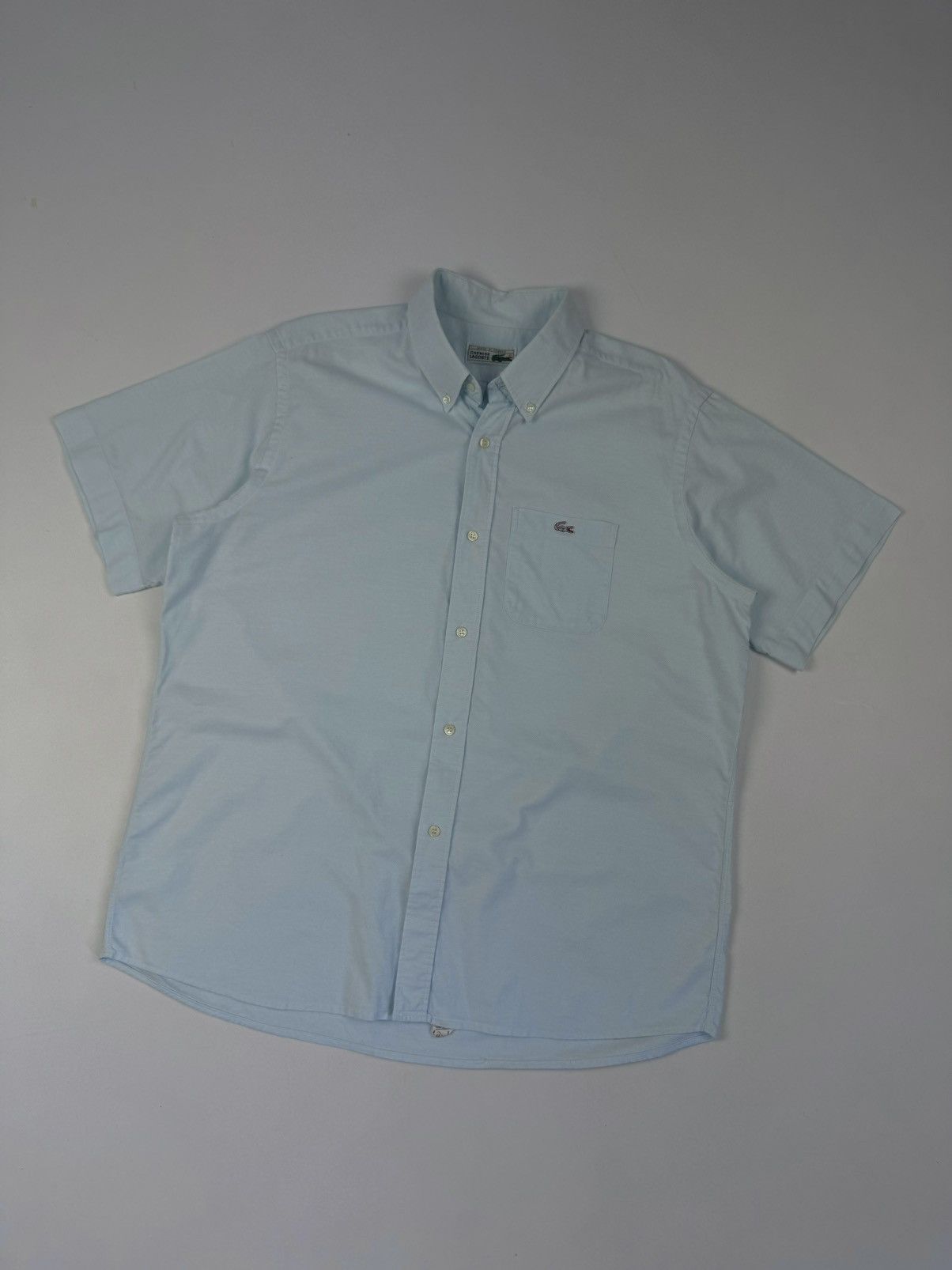 Lacoste × Vintage LACOSTE Vintage Chemise Blue White Logo Crocodile Shirt Size US XL / EU 56 / 4 - 2 Thumbnail
