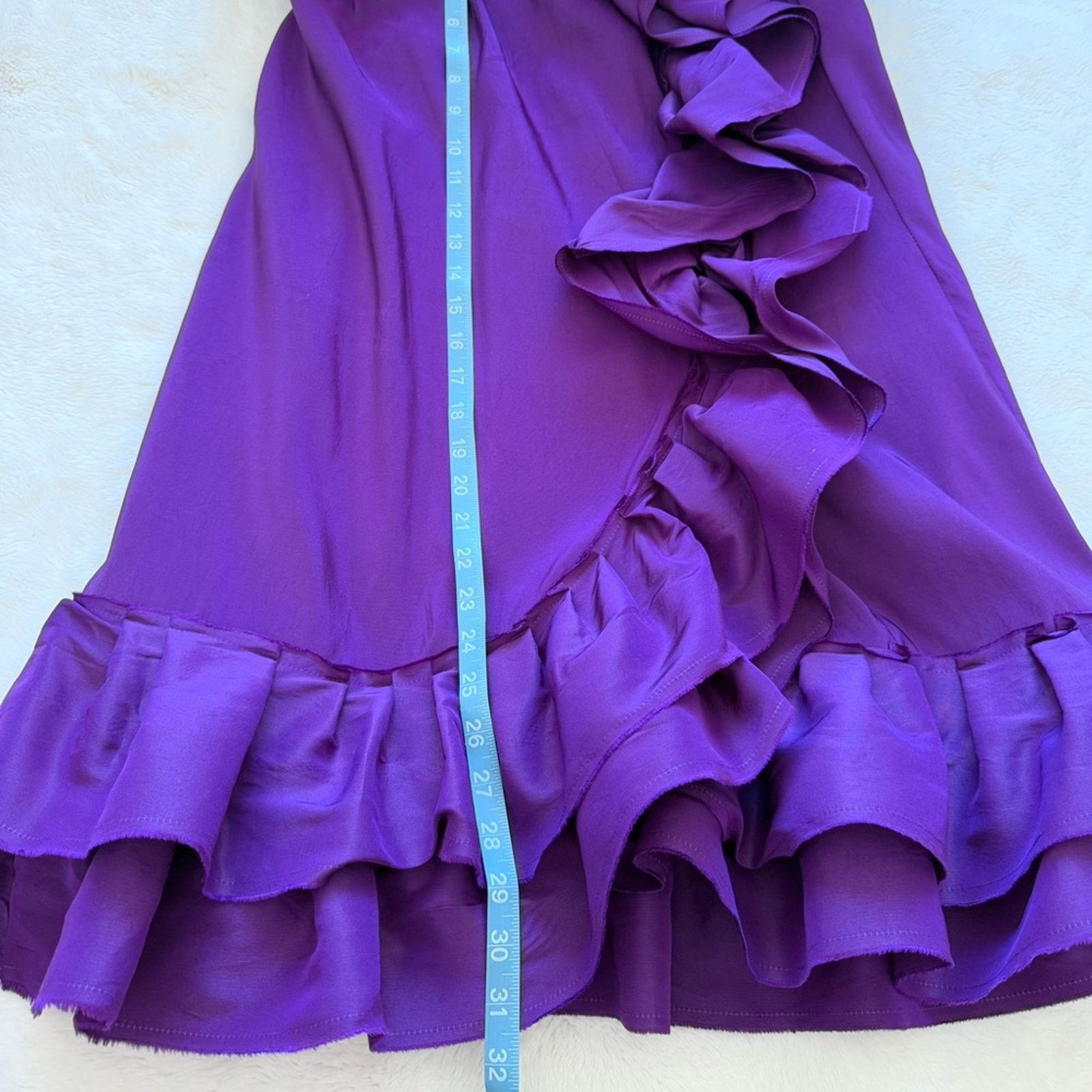 Lanvin LANVIN by Alber Elbaz Purple Silk Dress Size 42 FR or 10 US Size L / US 10 / IT 46 - 6 Thumbnail