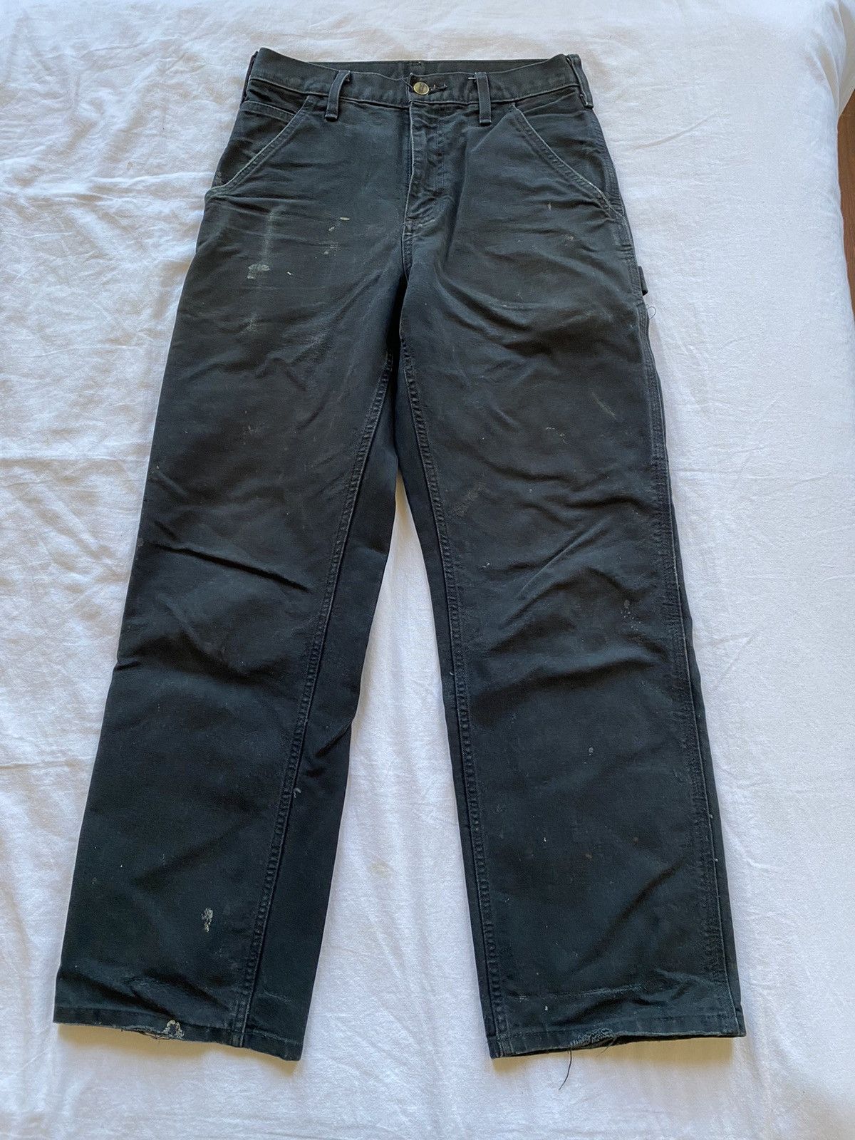 Carhartt × Vintage Vintage 28x30 carhartt worn workwear carpenter pant Size US 28 / EU 44 - 1 Thumbnail