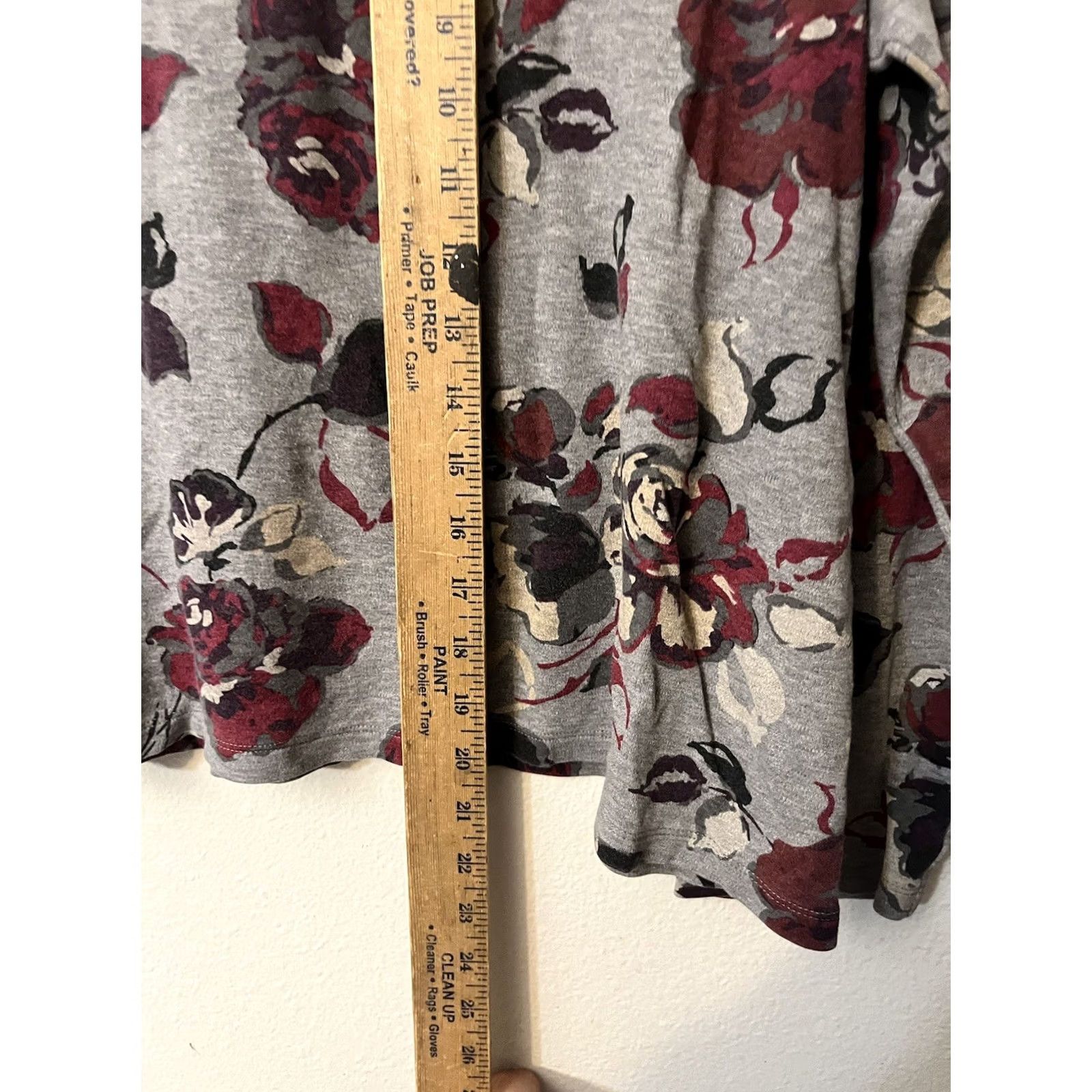 Croft & Barrow Croft & Barrow Womens Top Large Floral Long Sleeve Multi Cotton Fabric Casual Travel Size L / US 10 / IT 46 - 4 Thumbnail