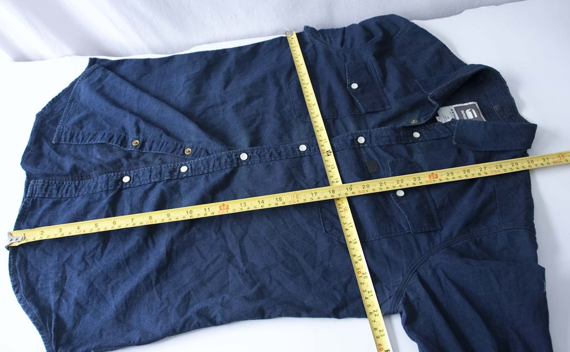 G-Star G Star Shirt Snap Button Size L /XL Dark Blue Size US XL / EU 56 / 4 - 5 Thumbnail