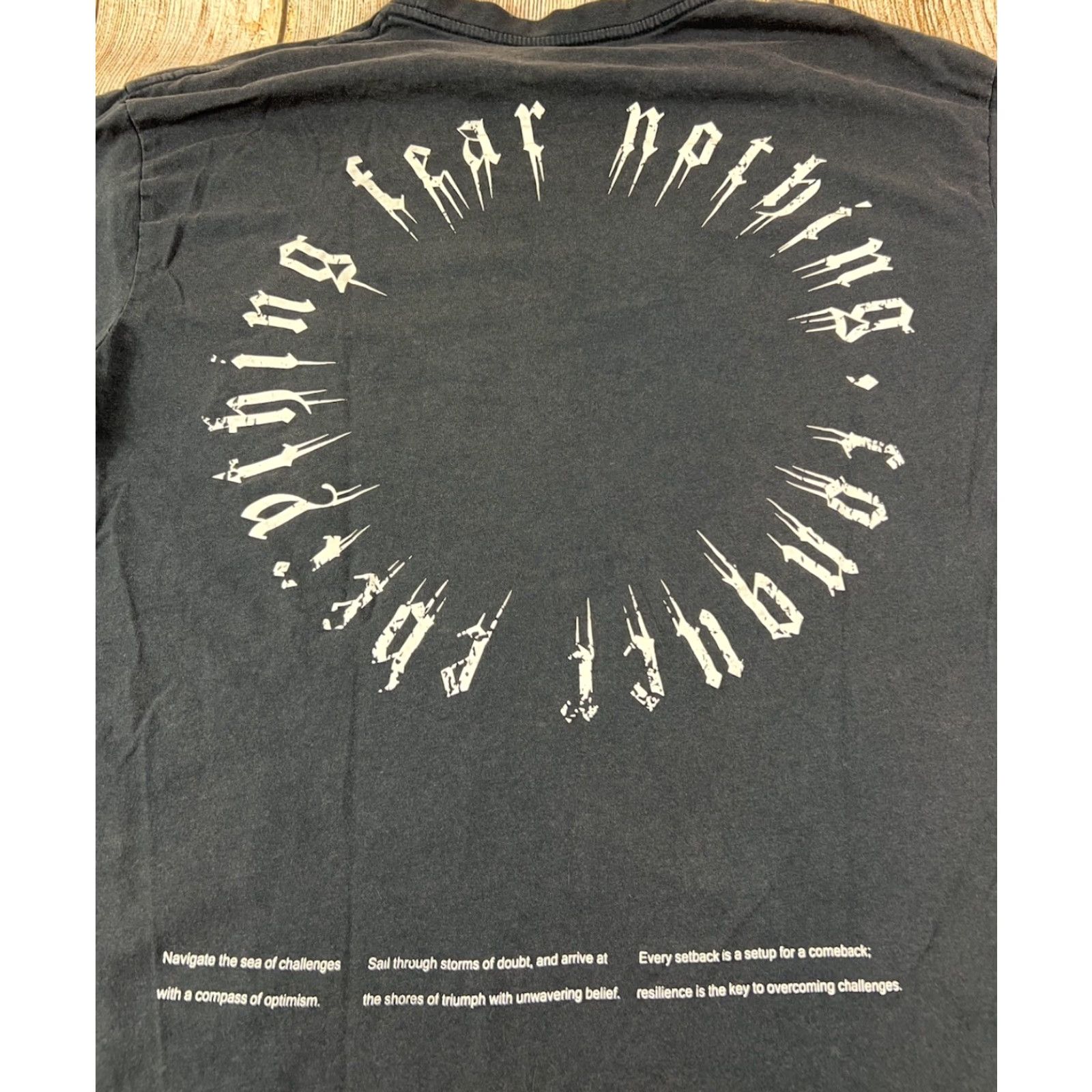 Vintage MAN T-Shirt Mens Small Size S Black Relaxed Fit Streetwear Fear Nothing Conquer Everything Shirts Size US S / EU 44-46 / 1 - 5 Thumbnail